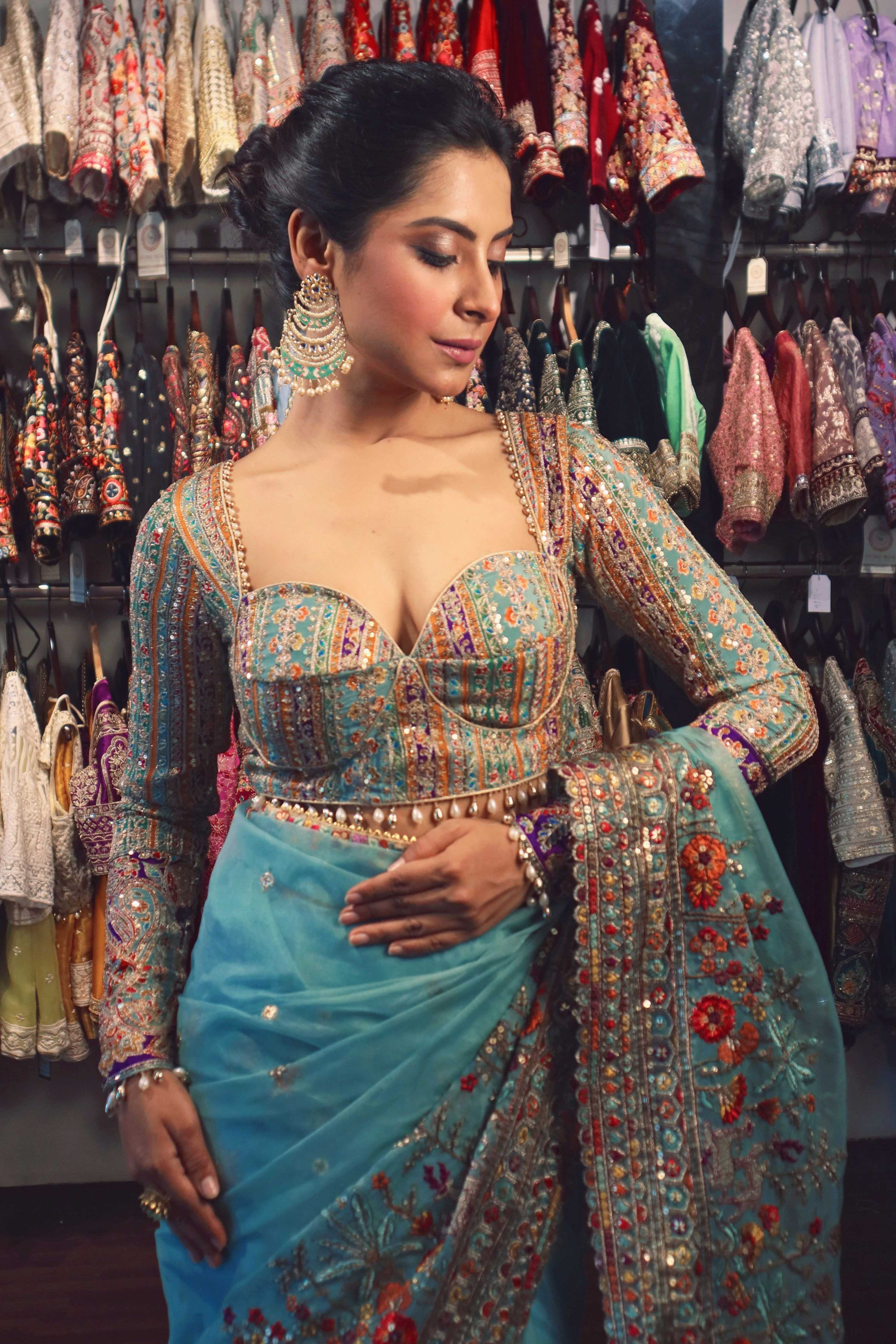 TEAL TREASURE LUXE BLOUSE