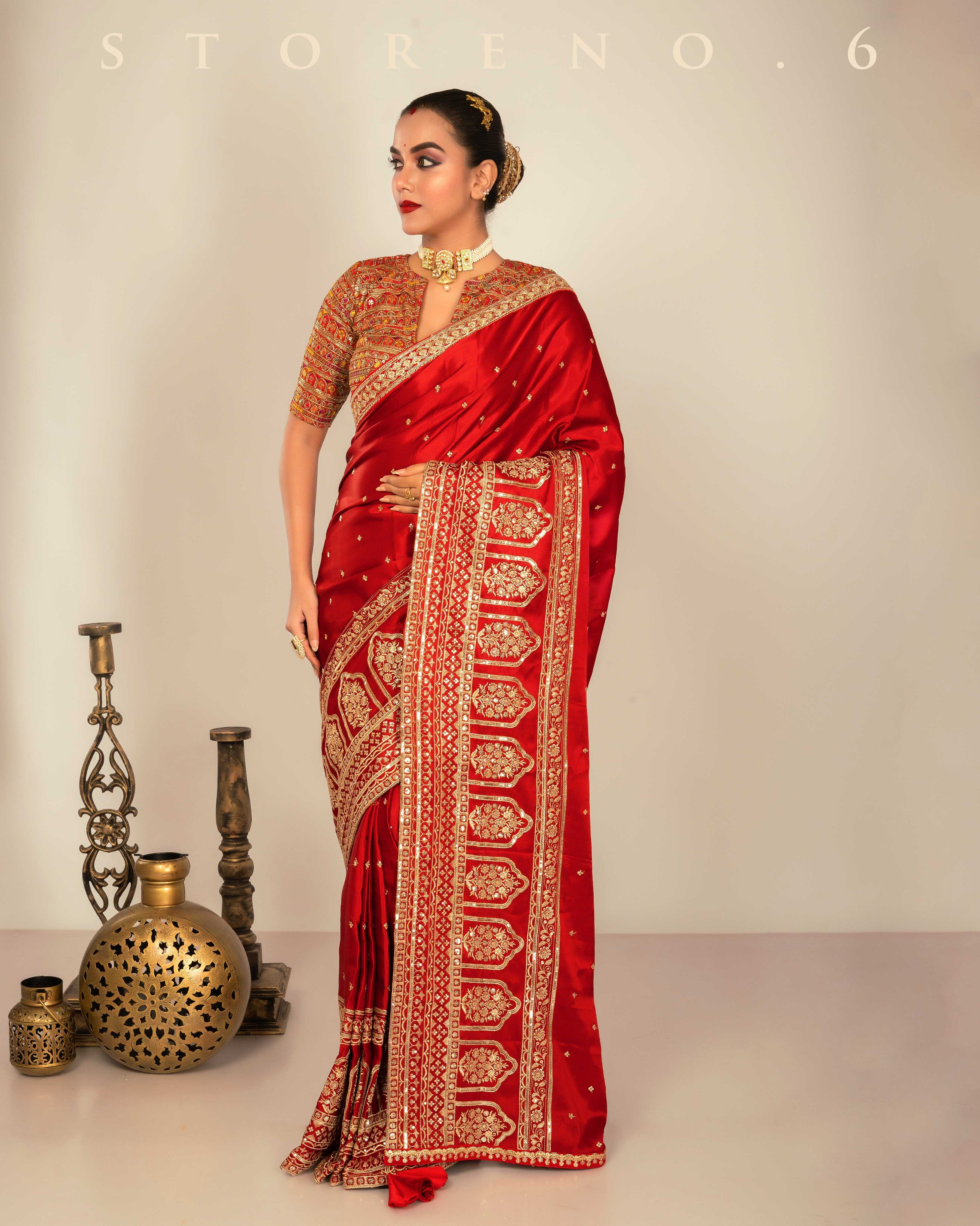 TIMELESS TROUSSEAU SAREE WITH CUPID CHARM BLOUSE