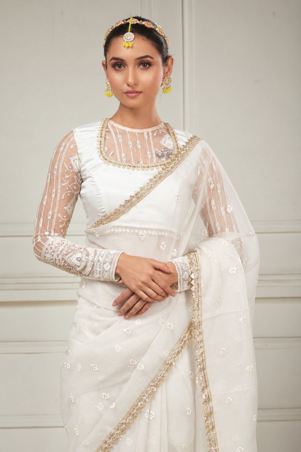 VANILLA SKY SAREE WITH FITOOR CLASSIC BLOUSE