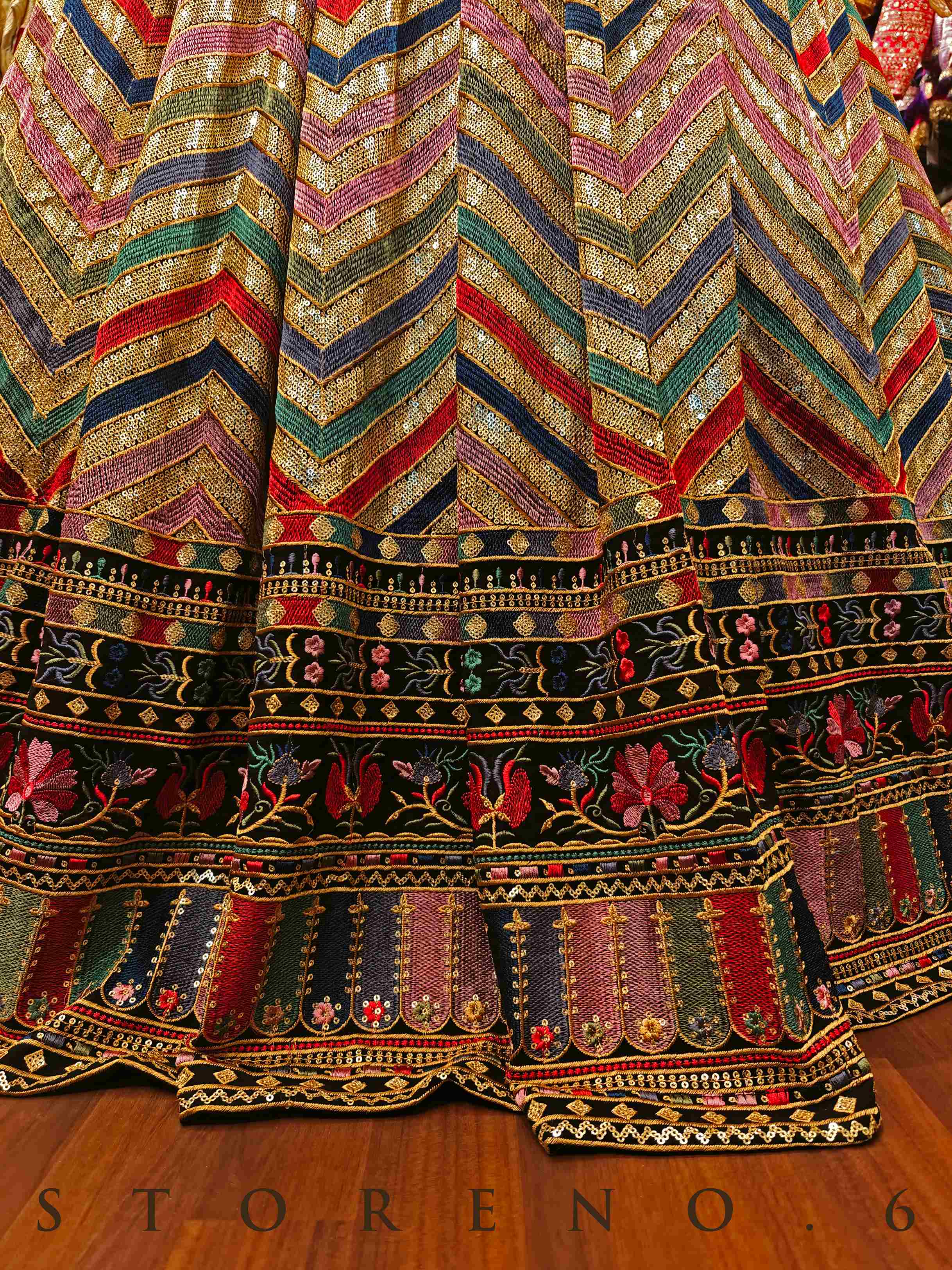 BEBAAK LEHENGA SKIRT WITH STITCHED BLOUSE(WITH CANCAN)