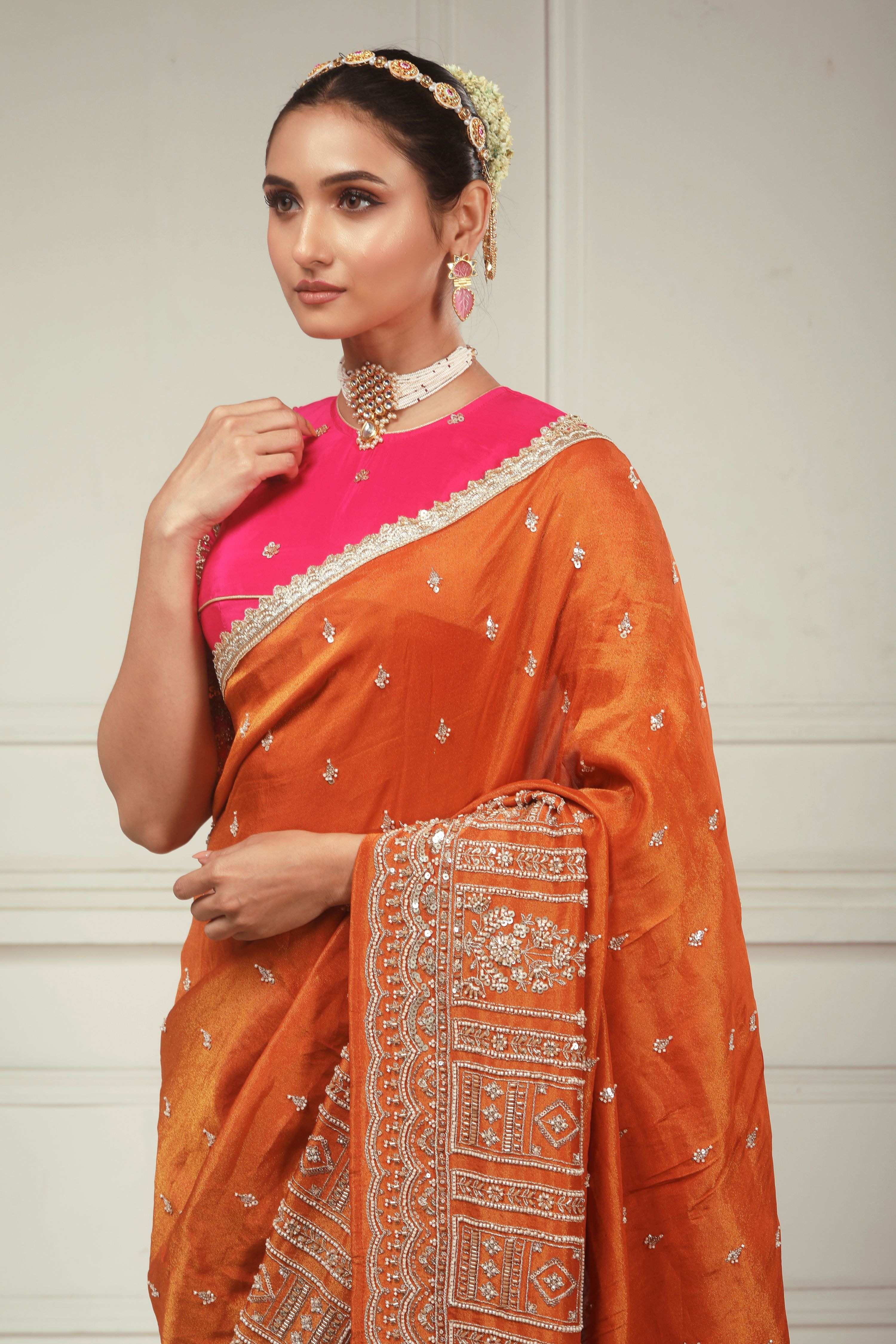 SAFFRON SYMPHONY SAREE