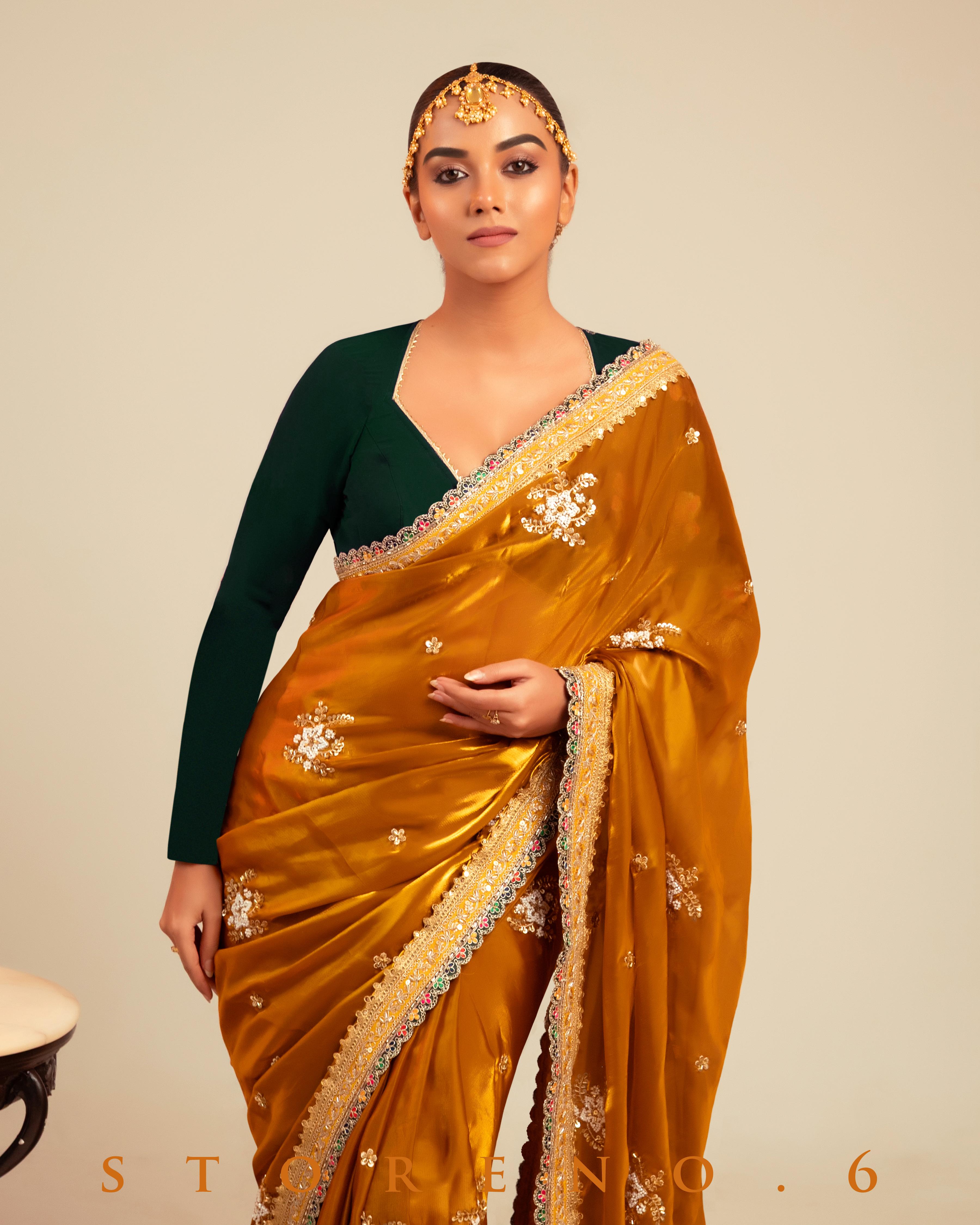 EXOTIC EMPRESS SAREE WITH FOREST CHARM BLOUSE