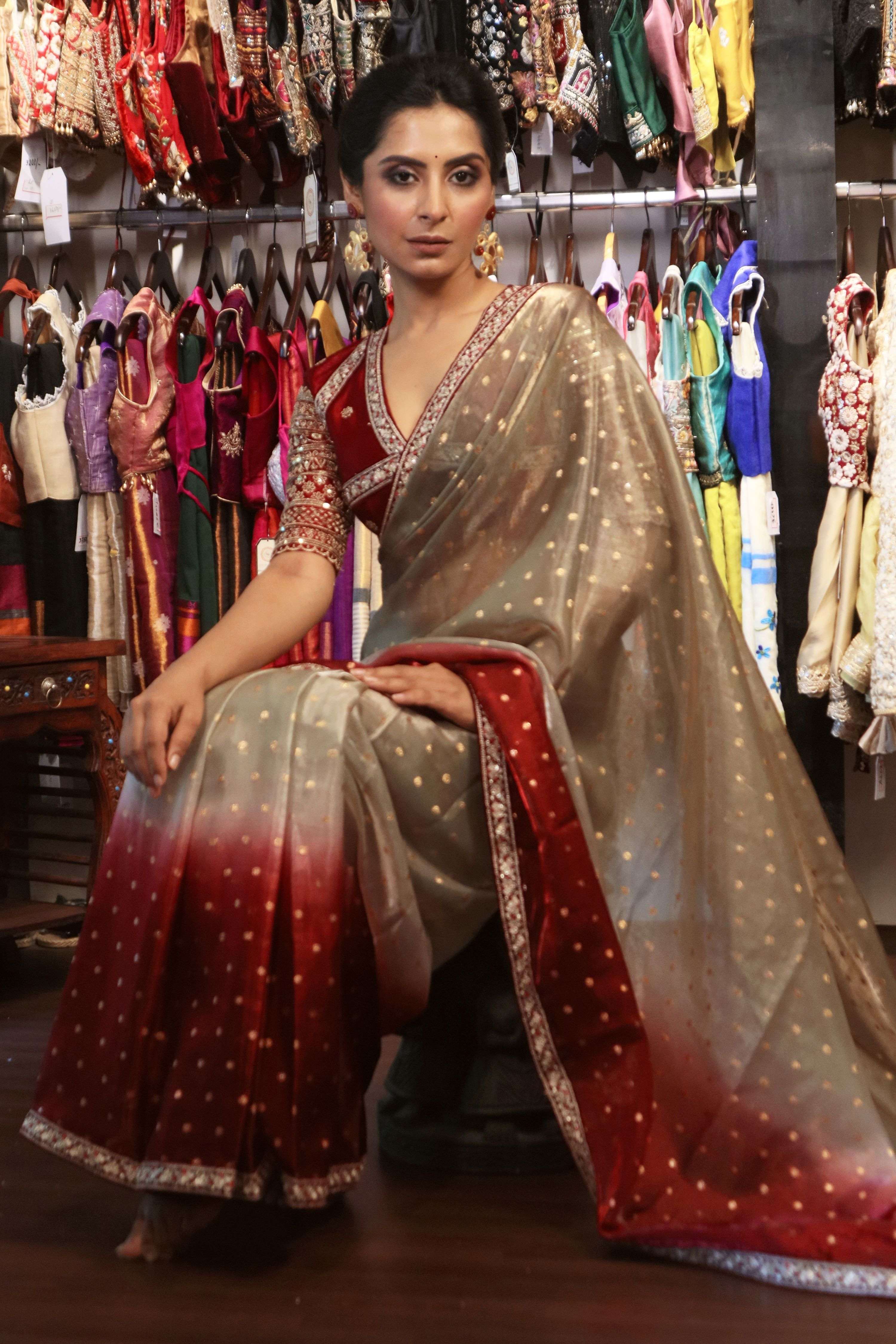 MOONRISE GLOW SAREE WITH AMOUR APPEAL BLOUSE