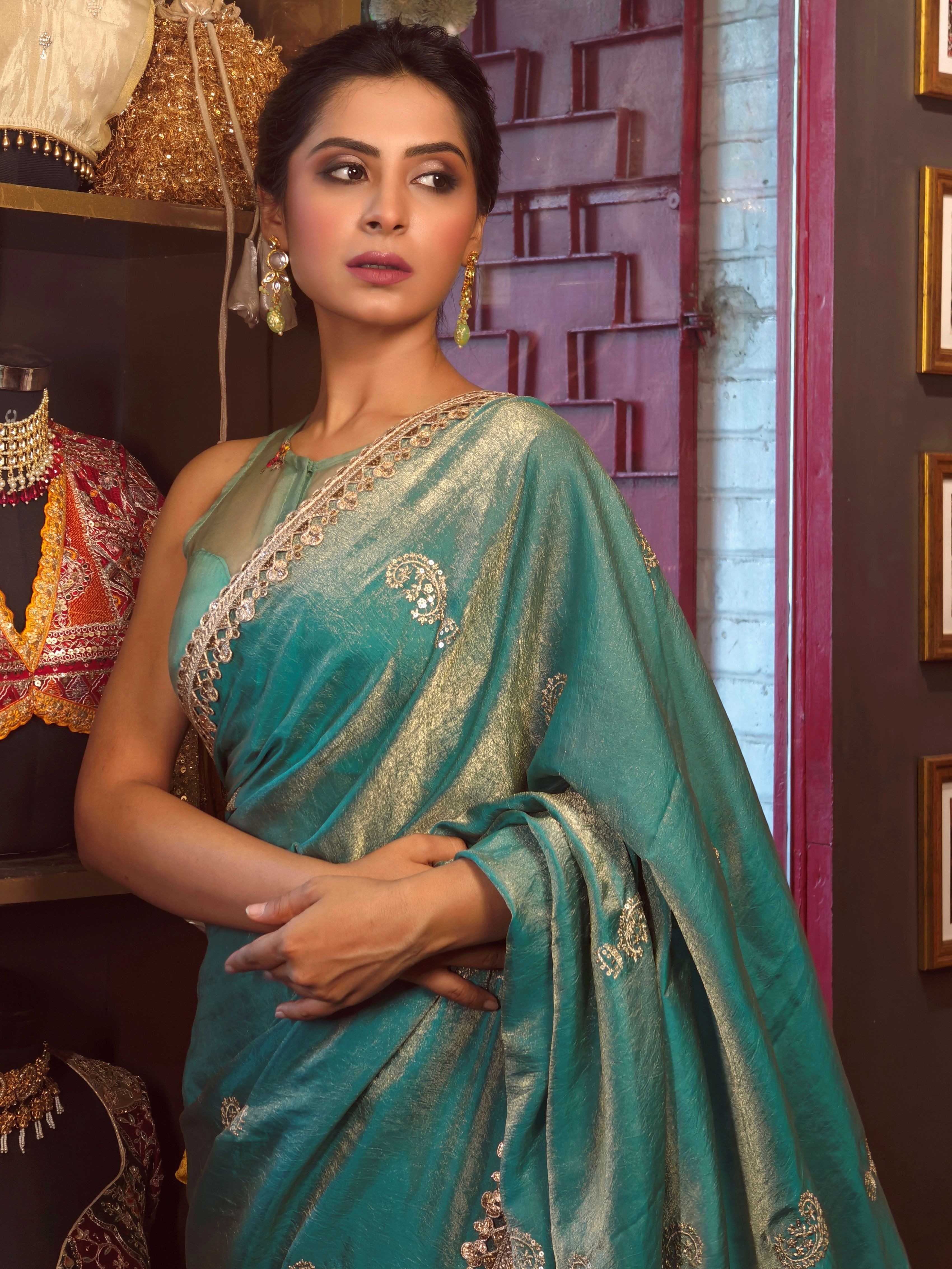 AQUA AURA SAREE