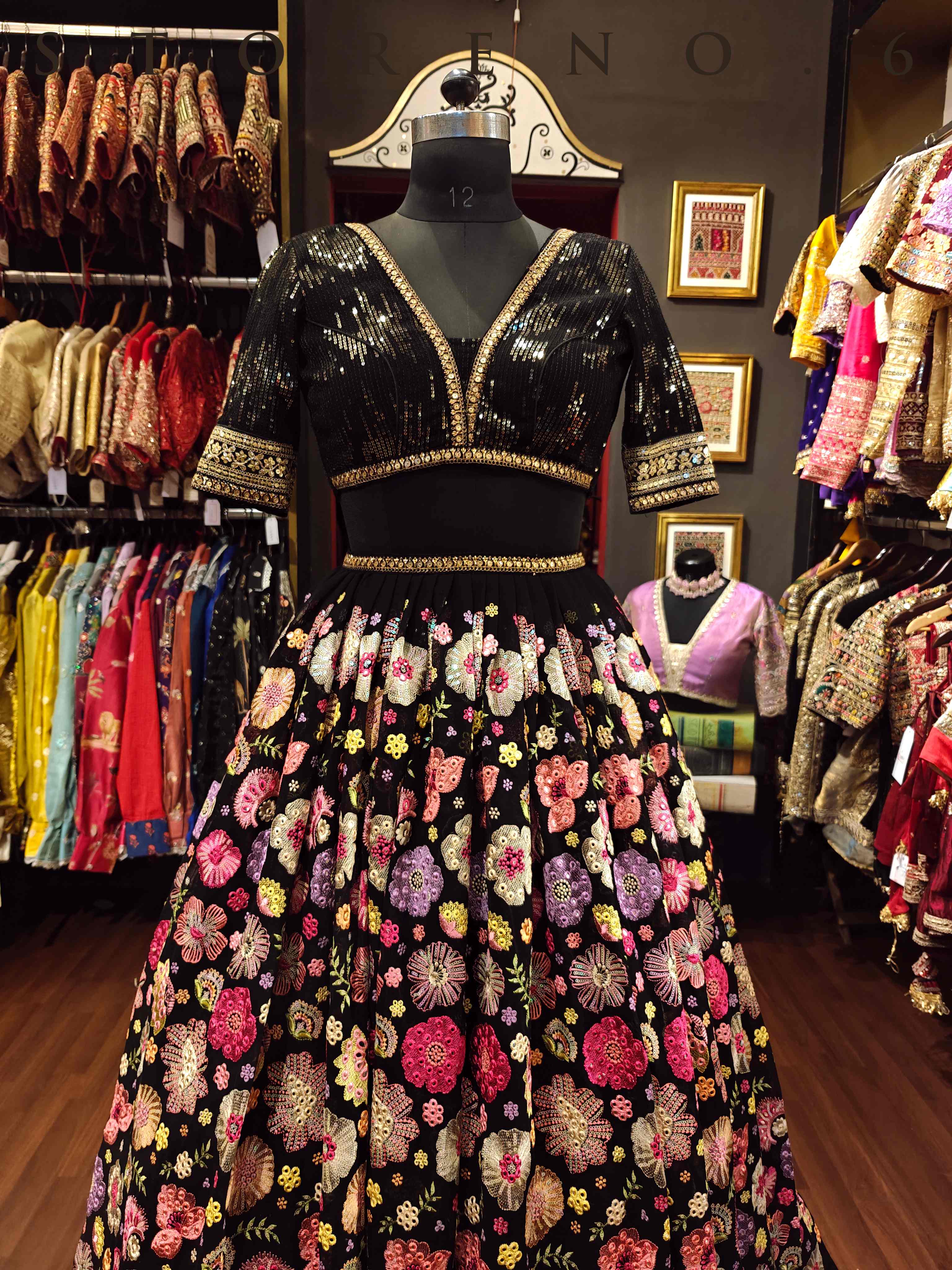 RANGEELA LEHENGA SKIRT WITH STITCHED BLOUSE(WITH CANCAN)