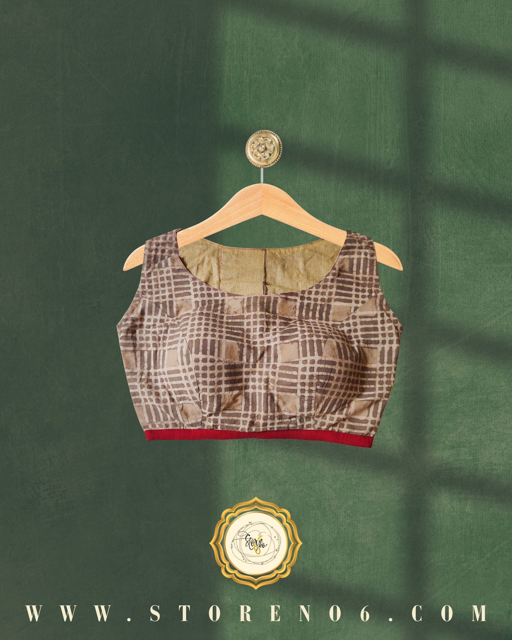 GREY CHECKS BLOUSE
