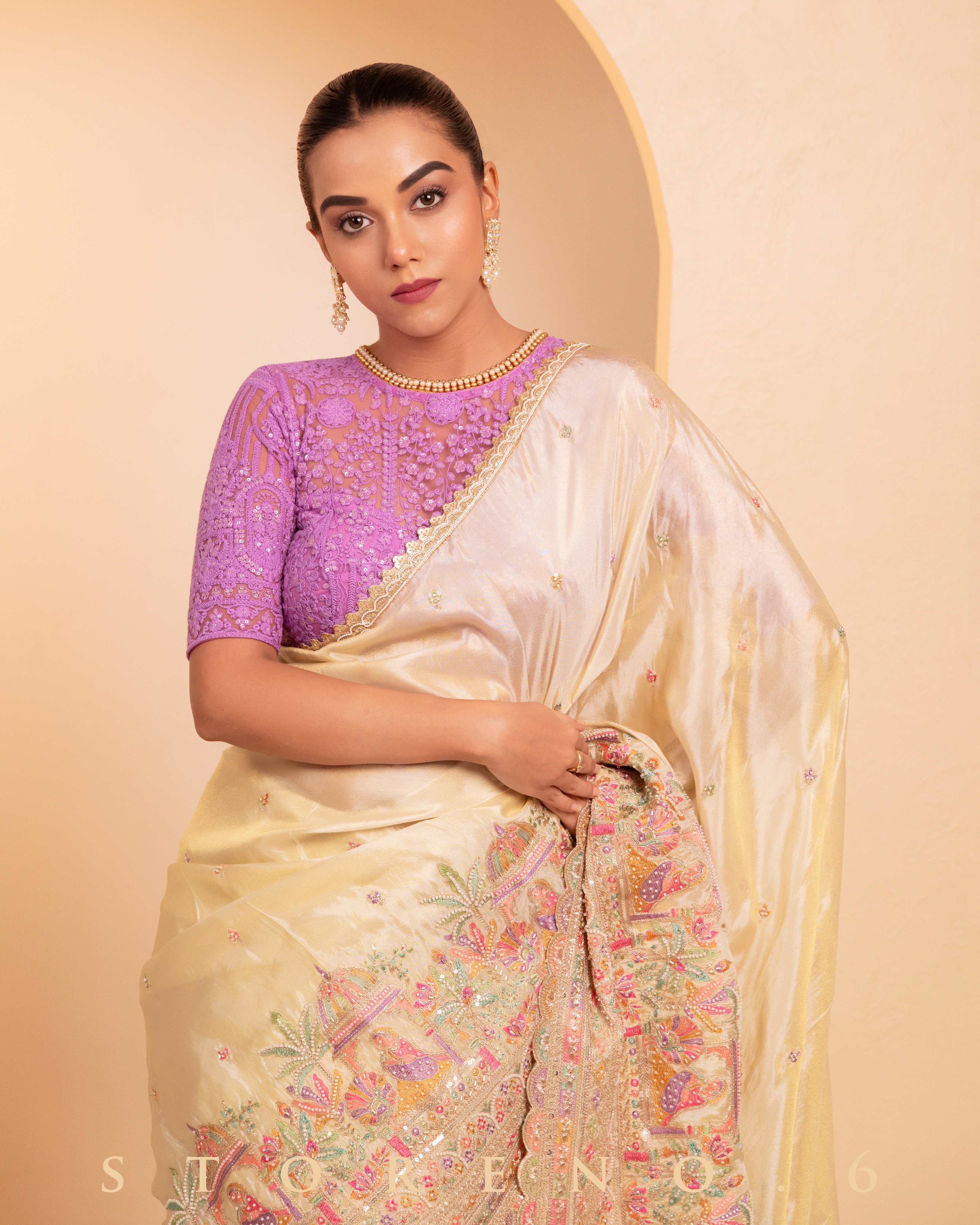 GRACE GLORY SAREE WITH LILAC LULLABY BLOUSE