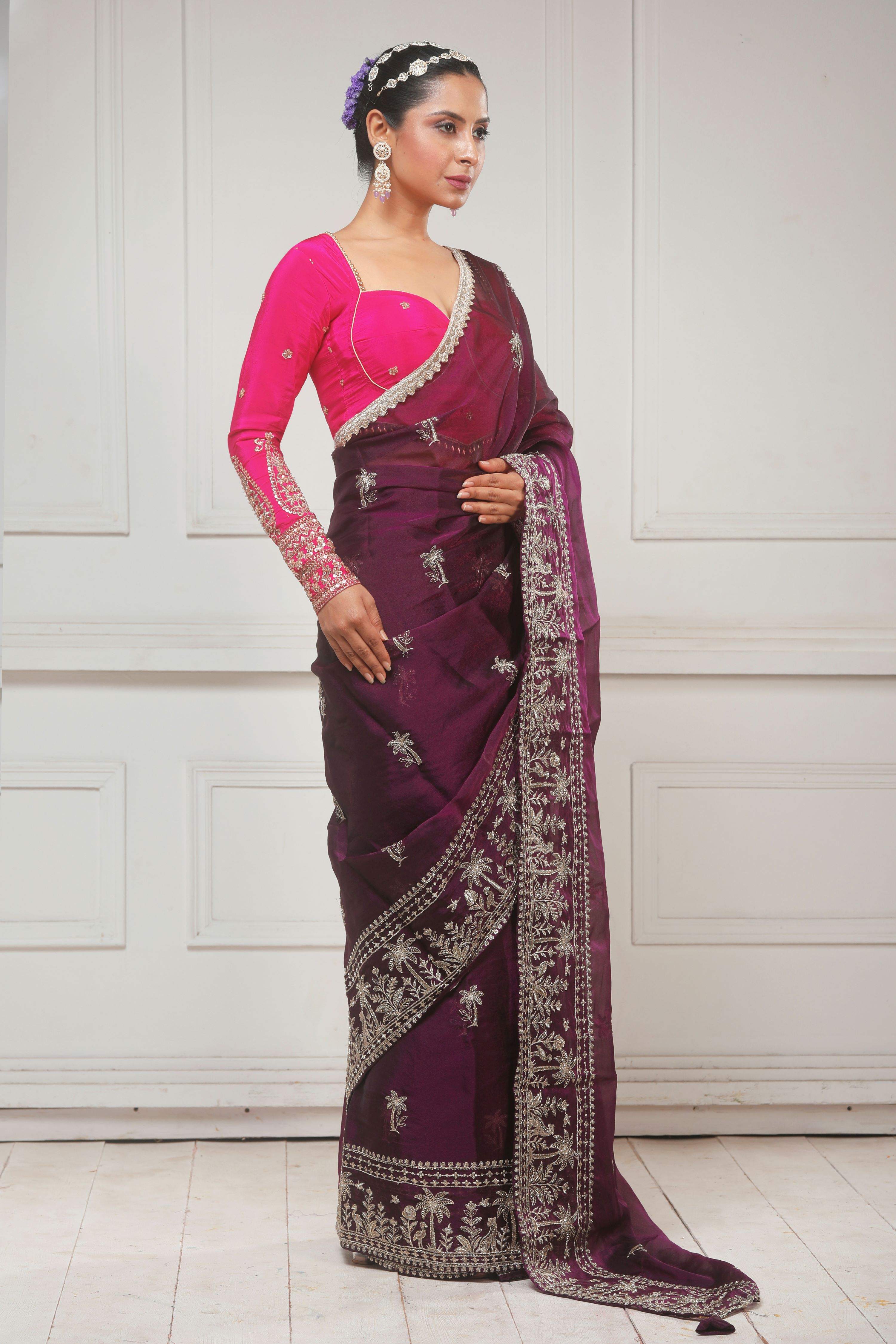 CRANBERRY CRUSH SAREE