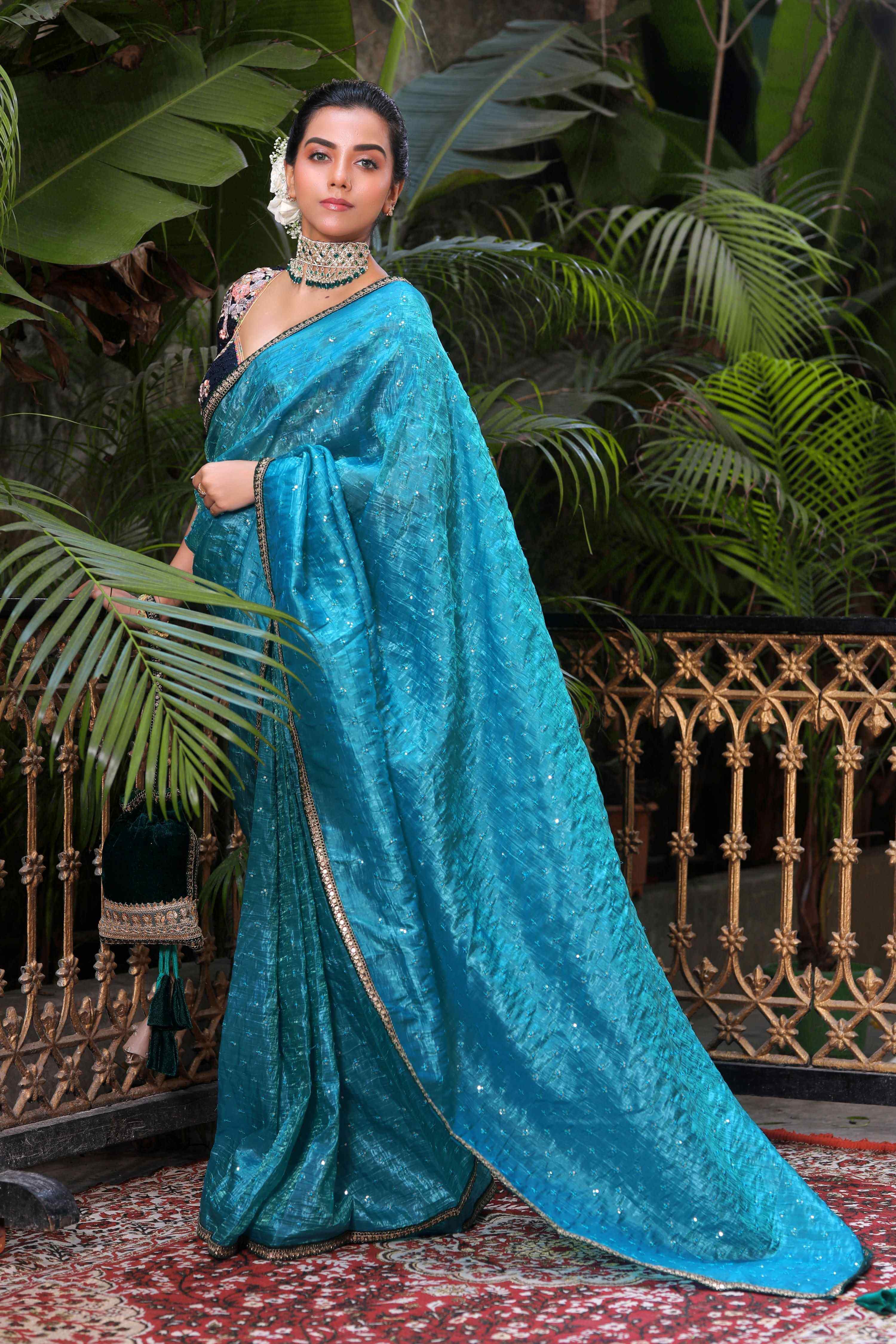 TEAL TEMPTATION SAREE