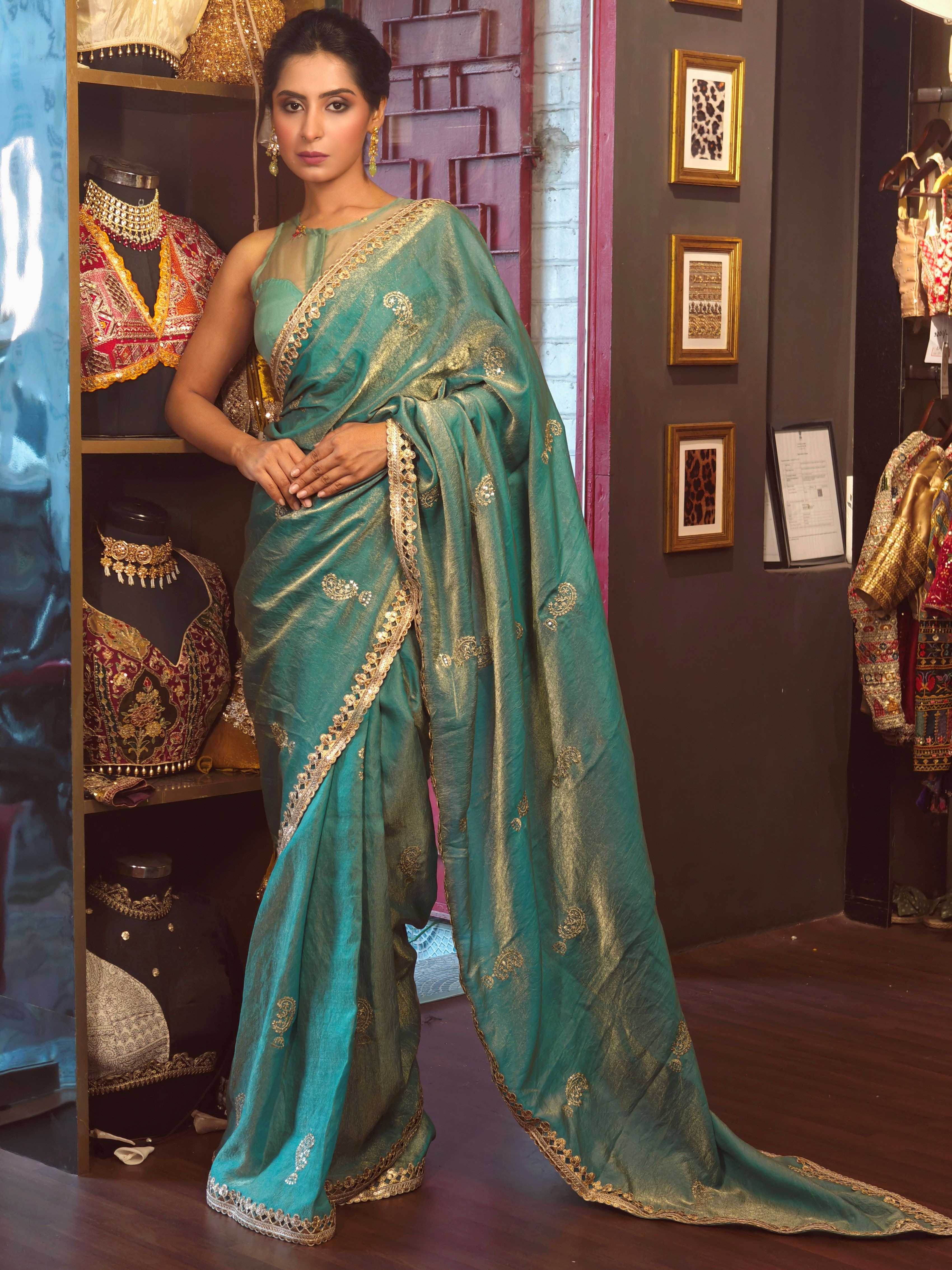 AQUA AURA SAREE