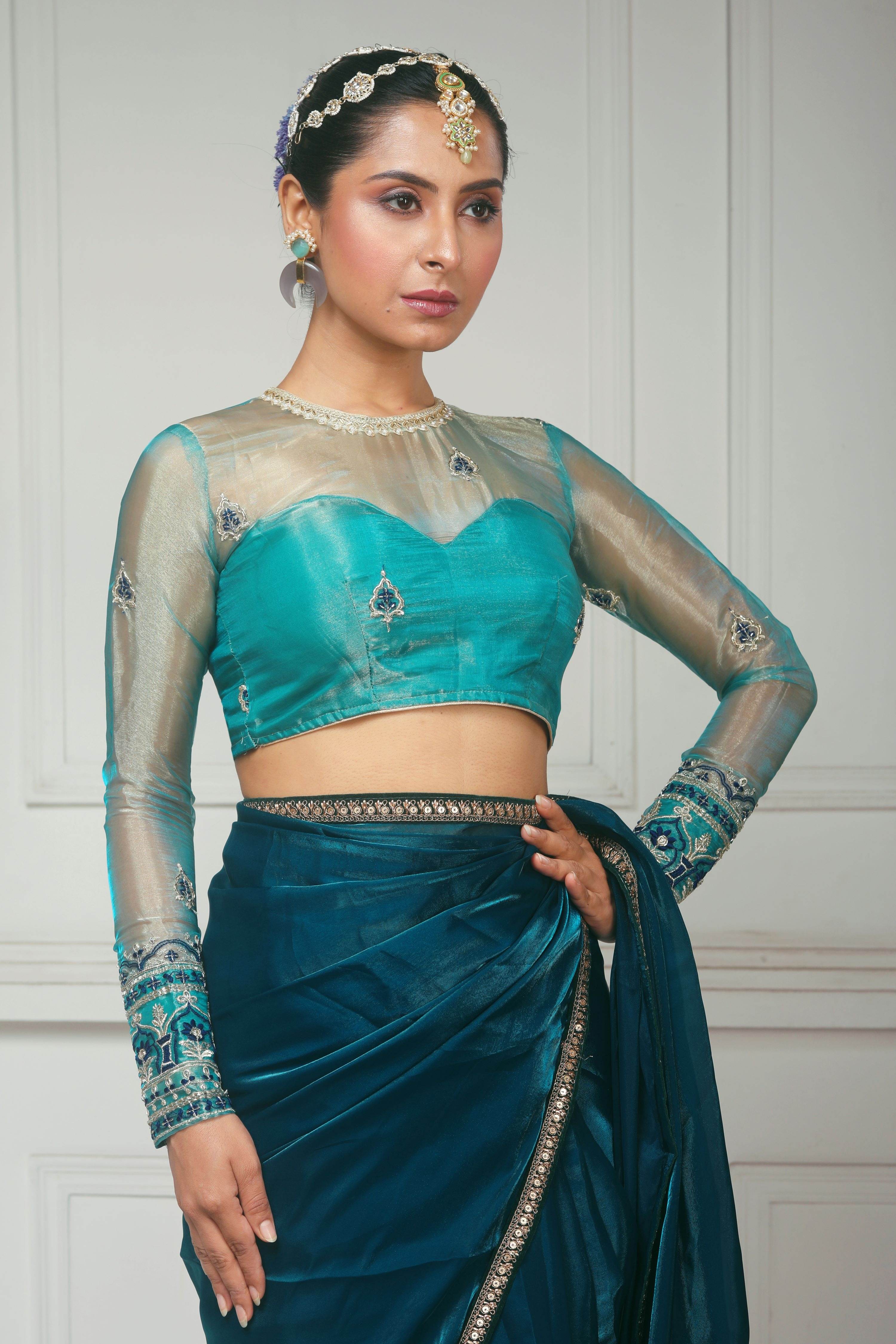 SAPPHIRE SHEESH BLOUSE