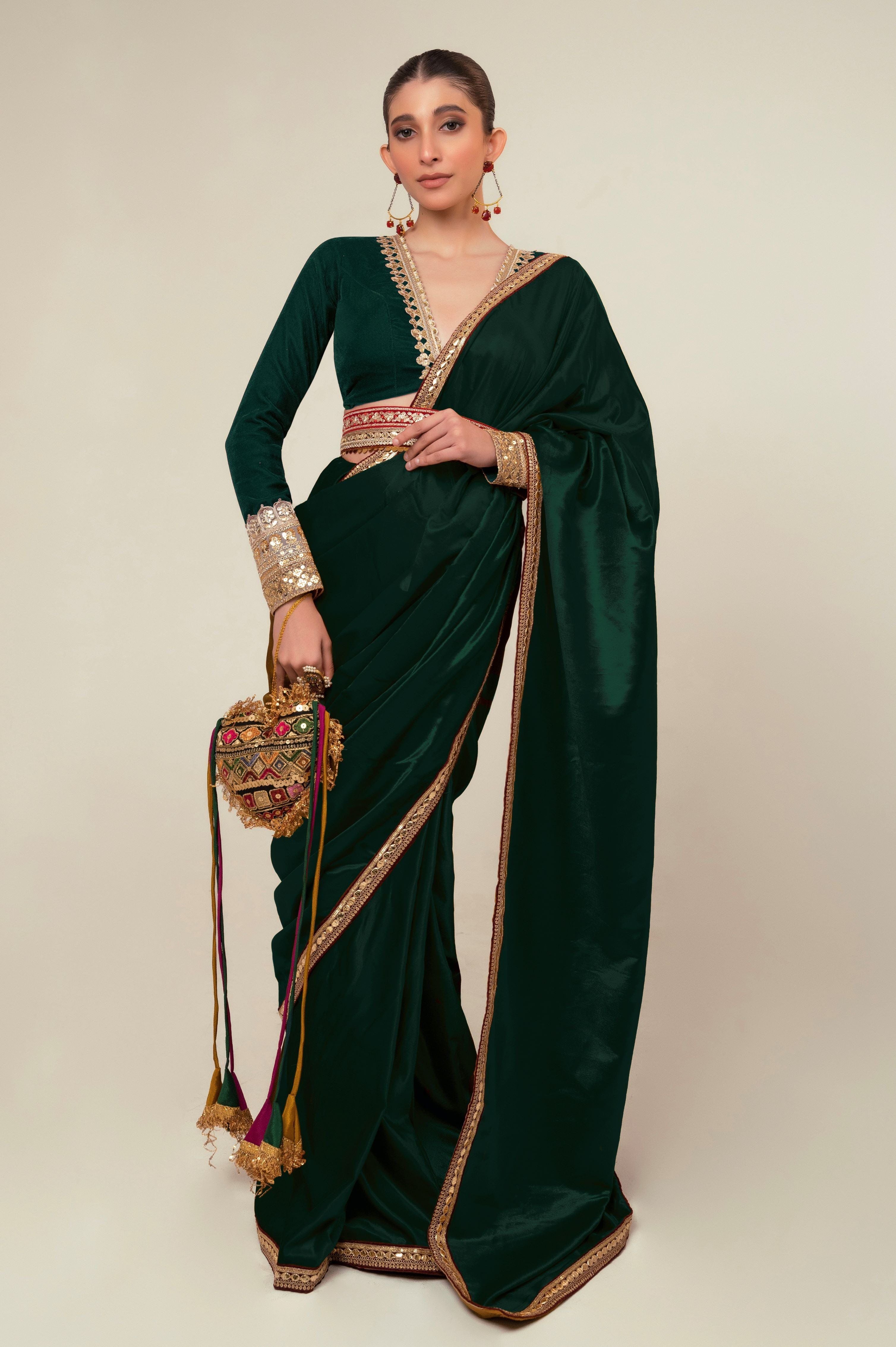LUXE EMERALD SAREE