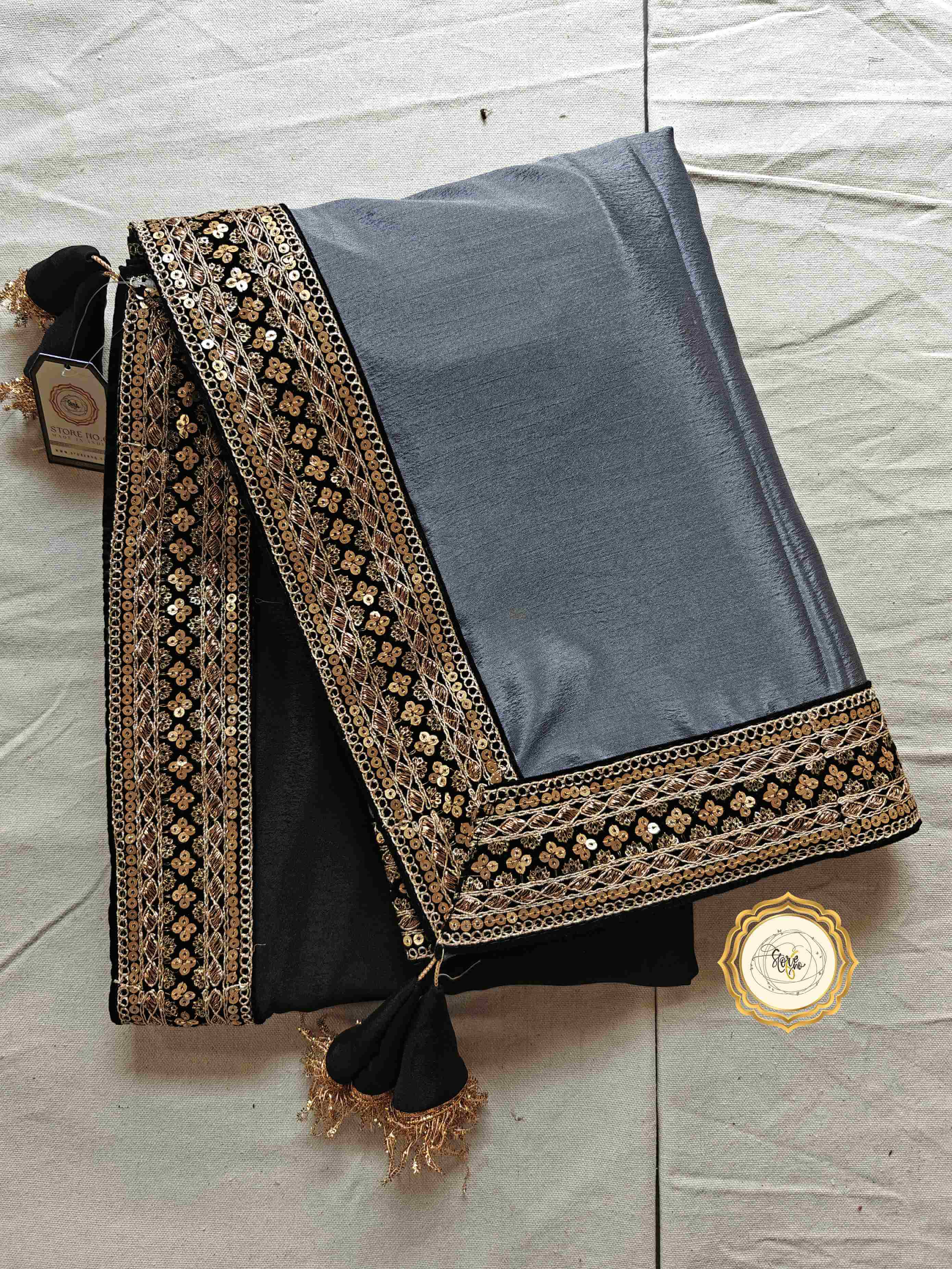 ELEGANT OMBRE SAREE WITH UNSTITCHED BLOUSE