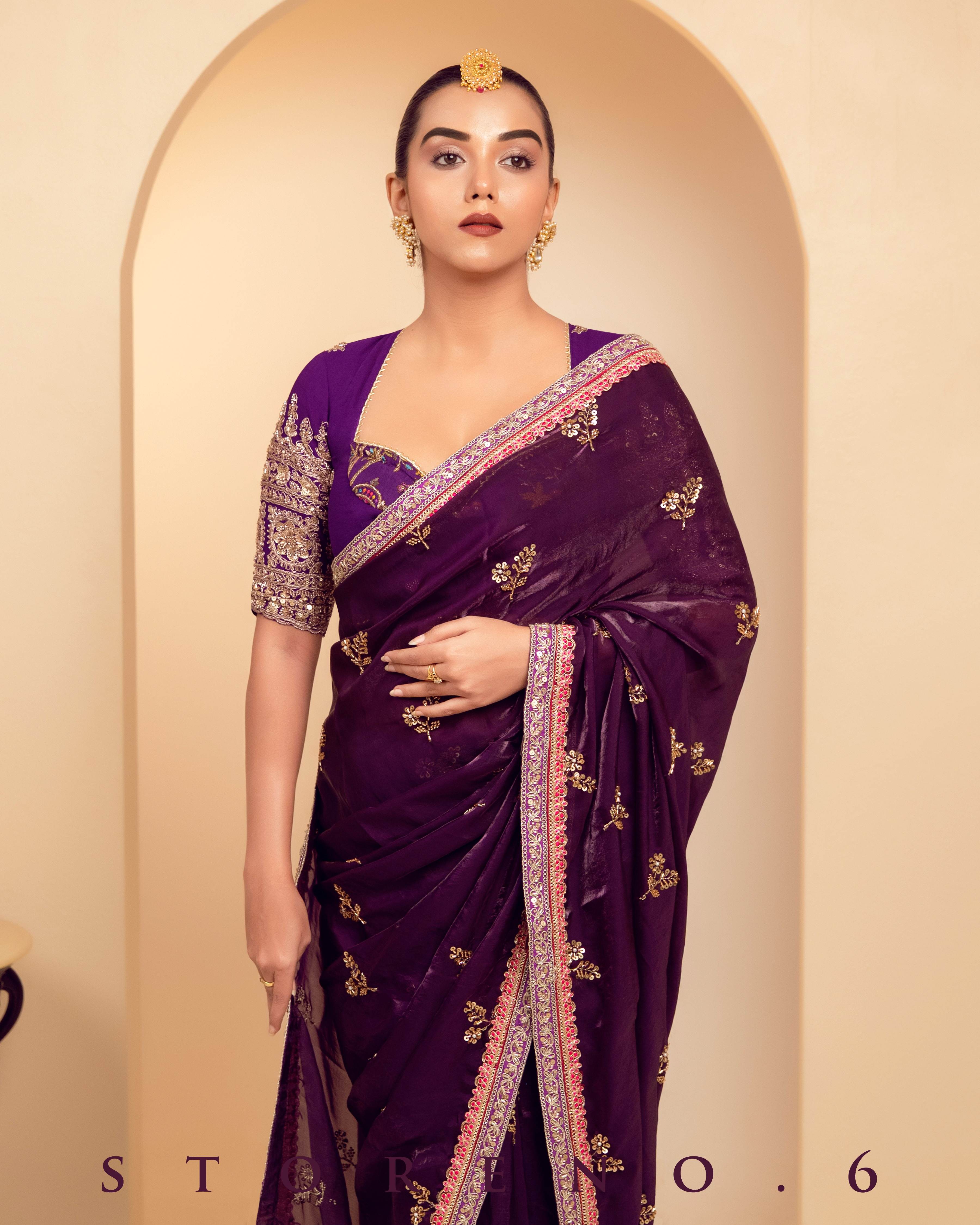 PLUM PALETTE SAREE
