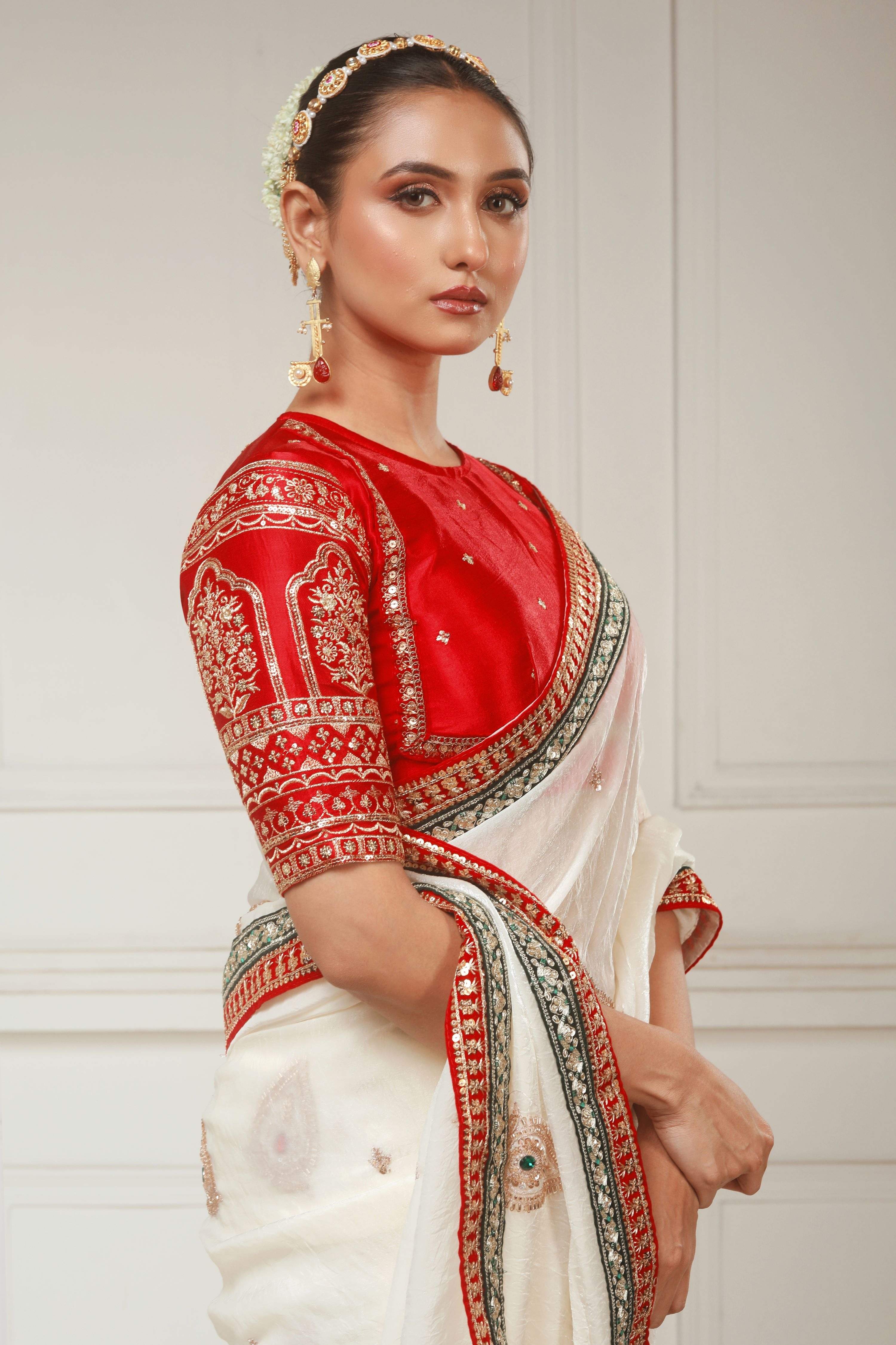 JASHN JEWELS SAREE WITH TIMELESS TEASE BLOUSE