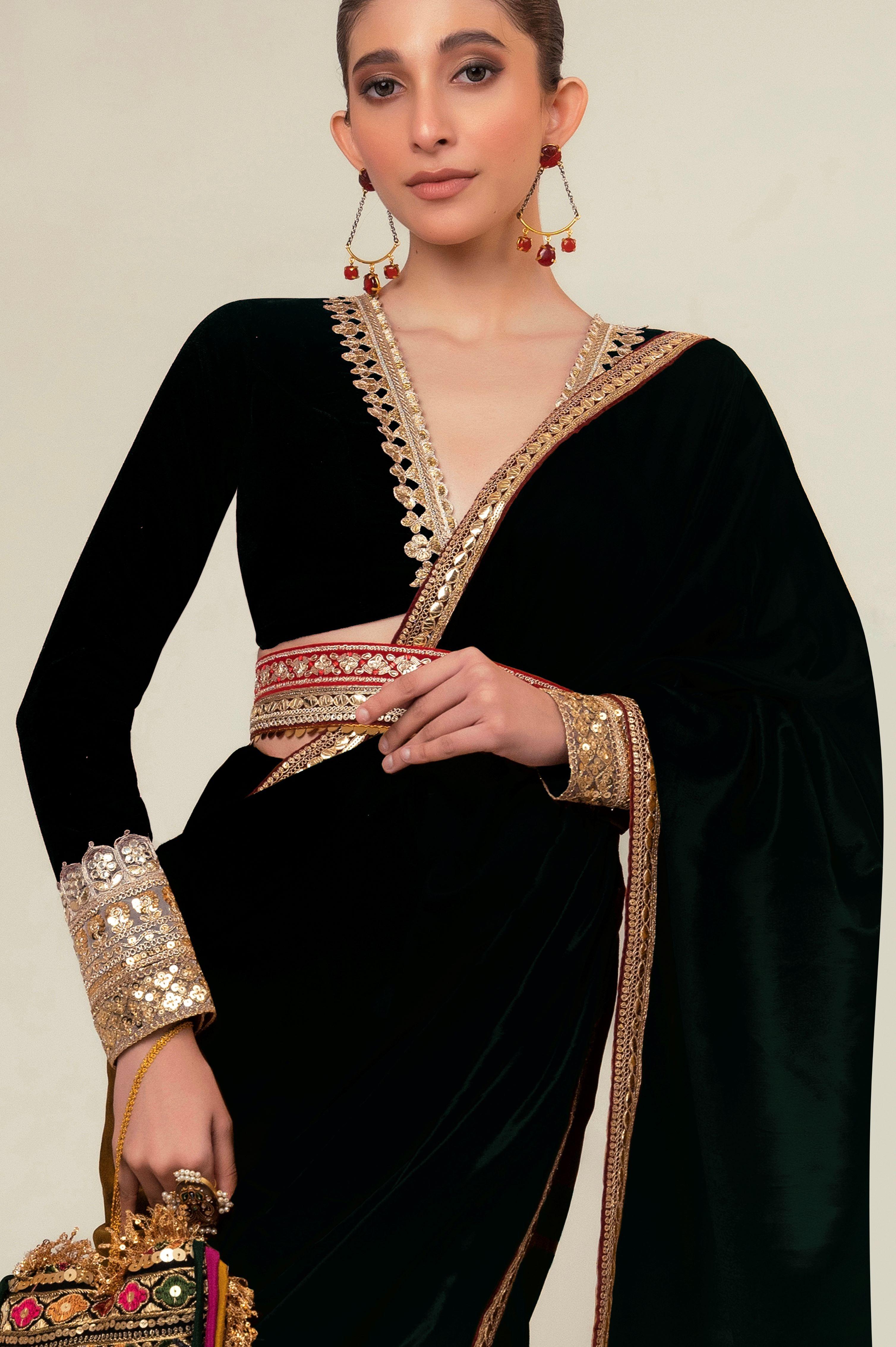 MIDNIGHT LUXE SAREE WITH PHANTOM EDGE BLOUSE