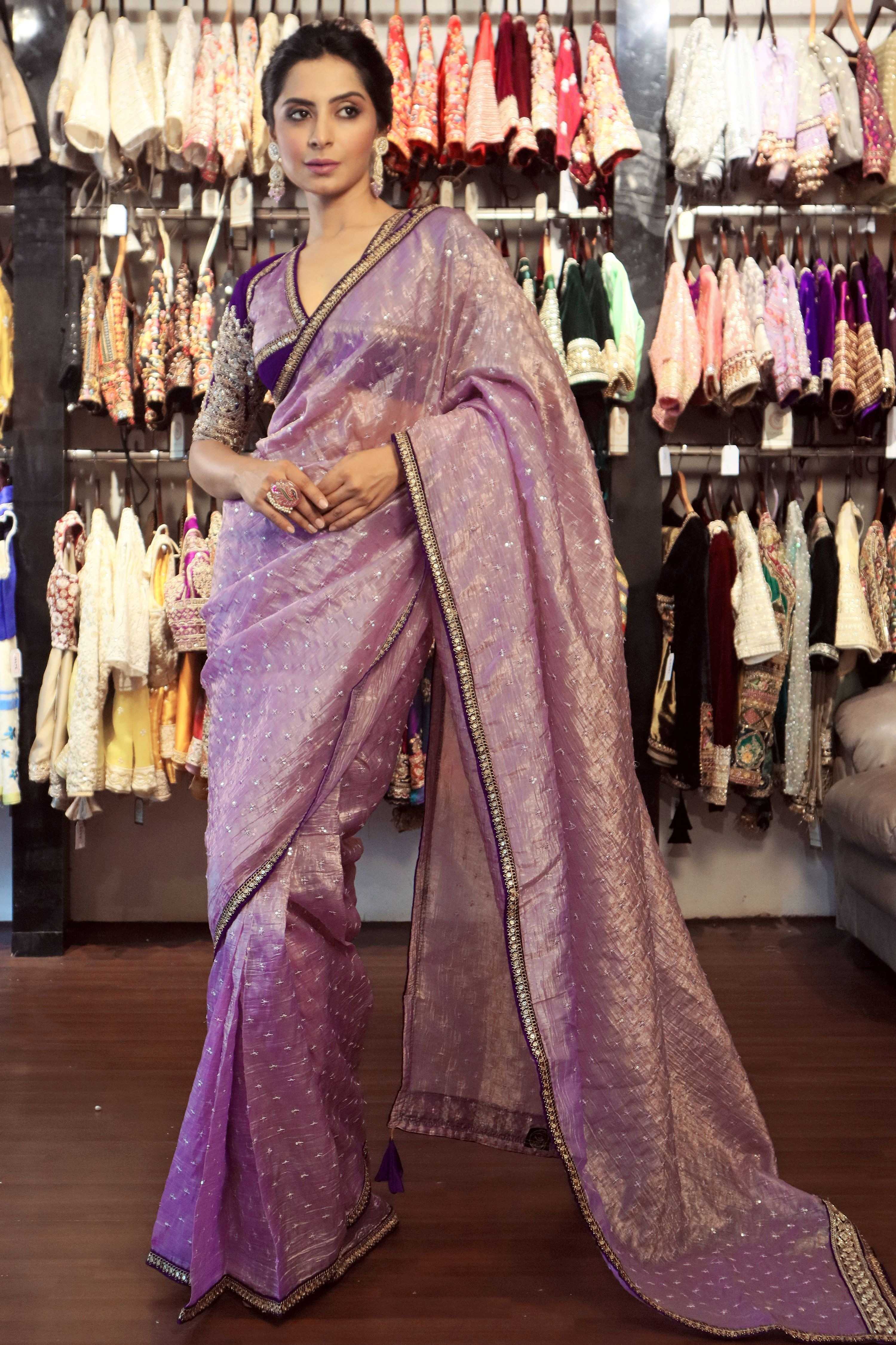 LILAC LOVESTORY SAREE WITH MAJESTIC MELODY BLOUSE