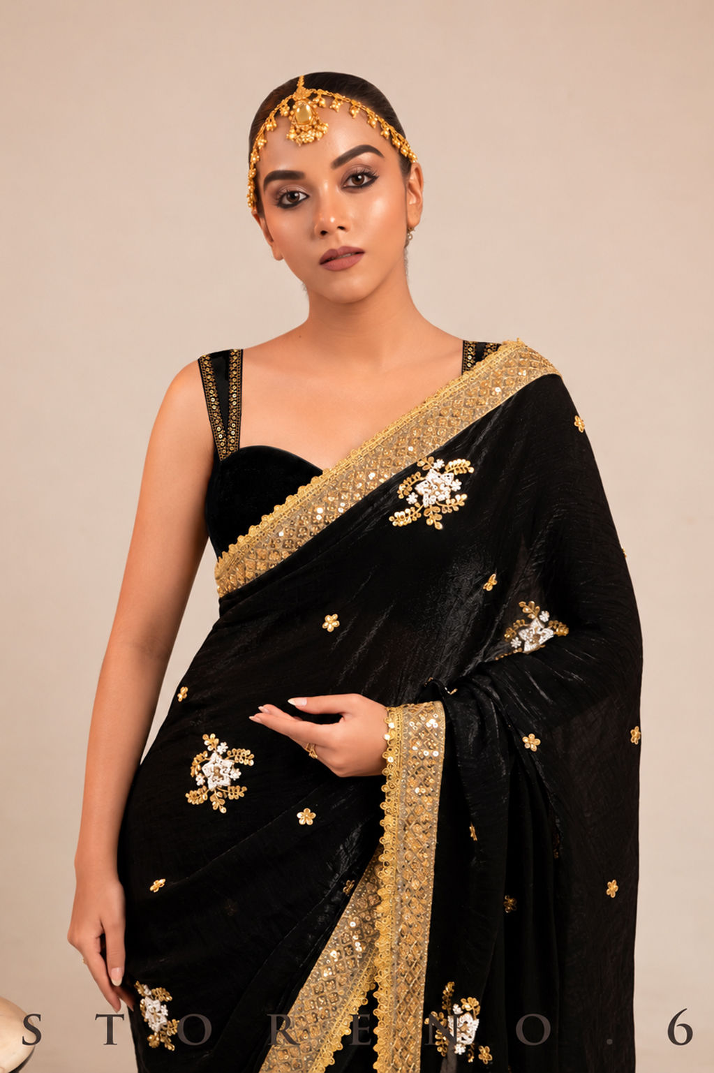 MIDNIGHT MIRACLE SAREE WITH DUSK DIVA BLOUSE