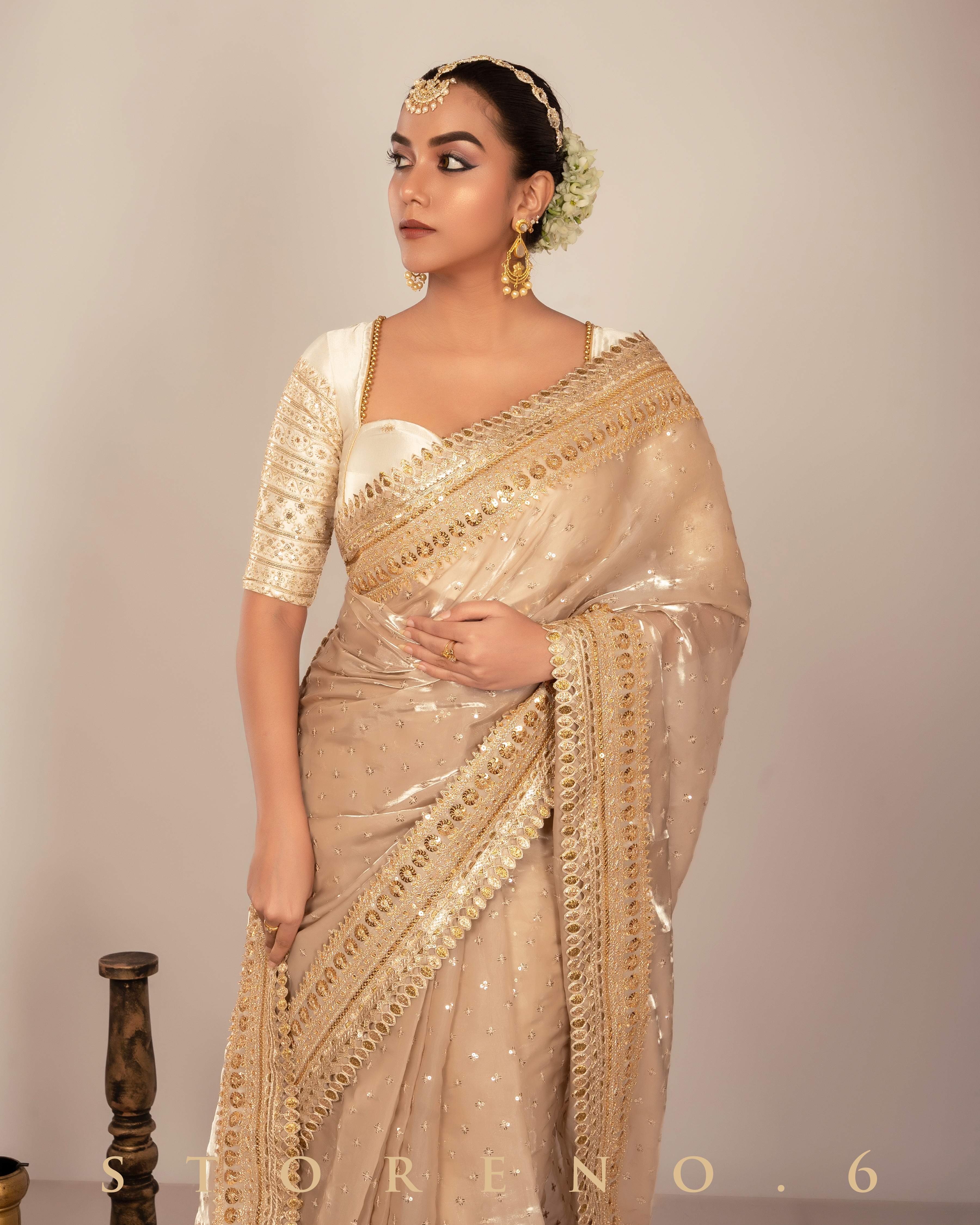 THE STERLING QUEEN SAREE WITH CELESTIAL CHARM BLOUSE