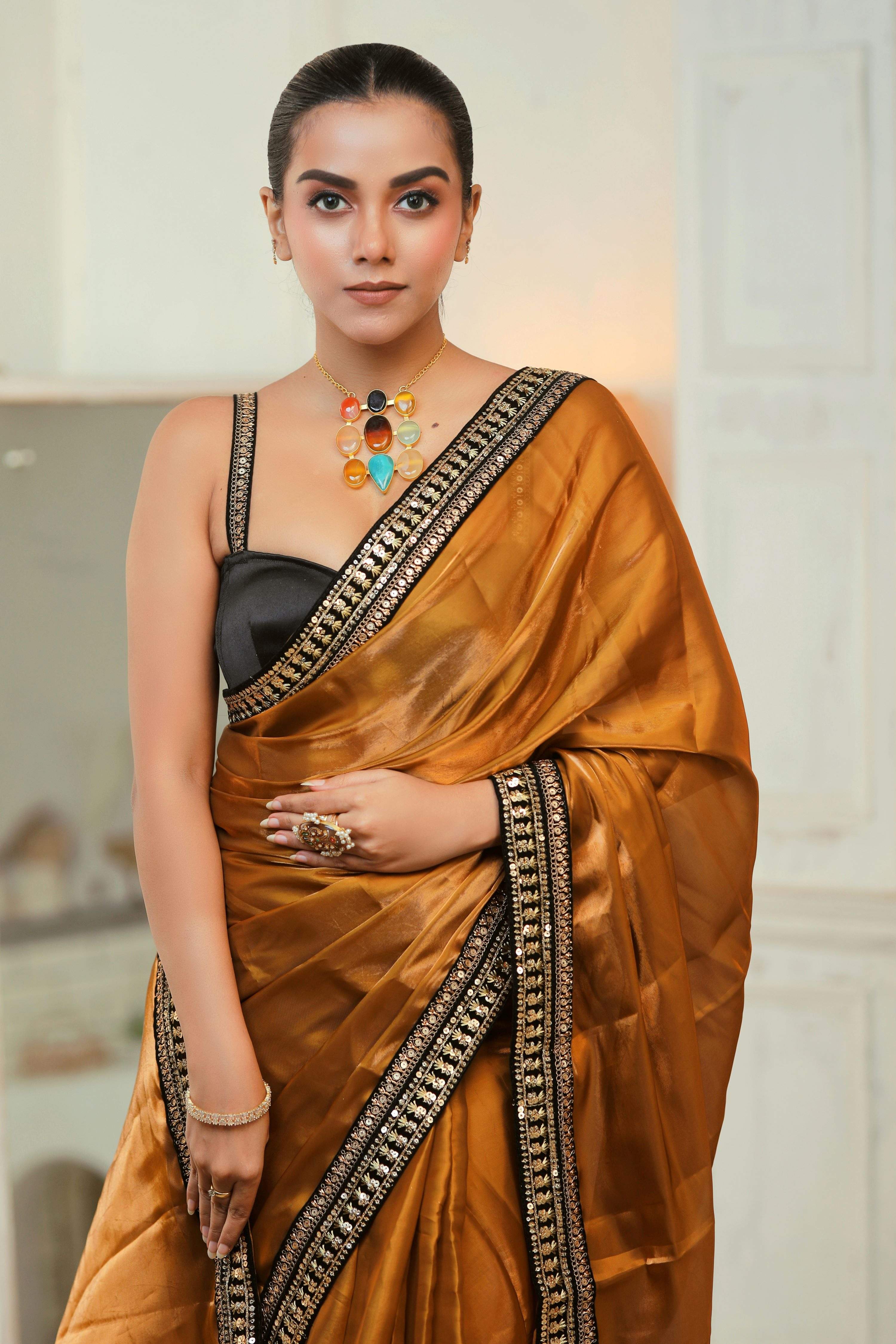 MIDNIGHT MYSTERY SAREE WITH BALLROOM BELLE BLOUSE