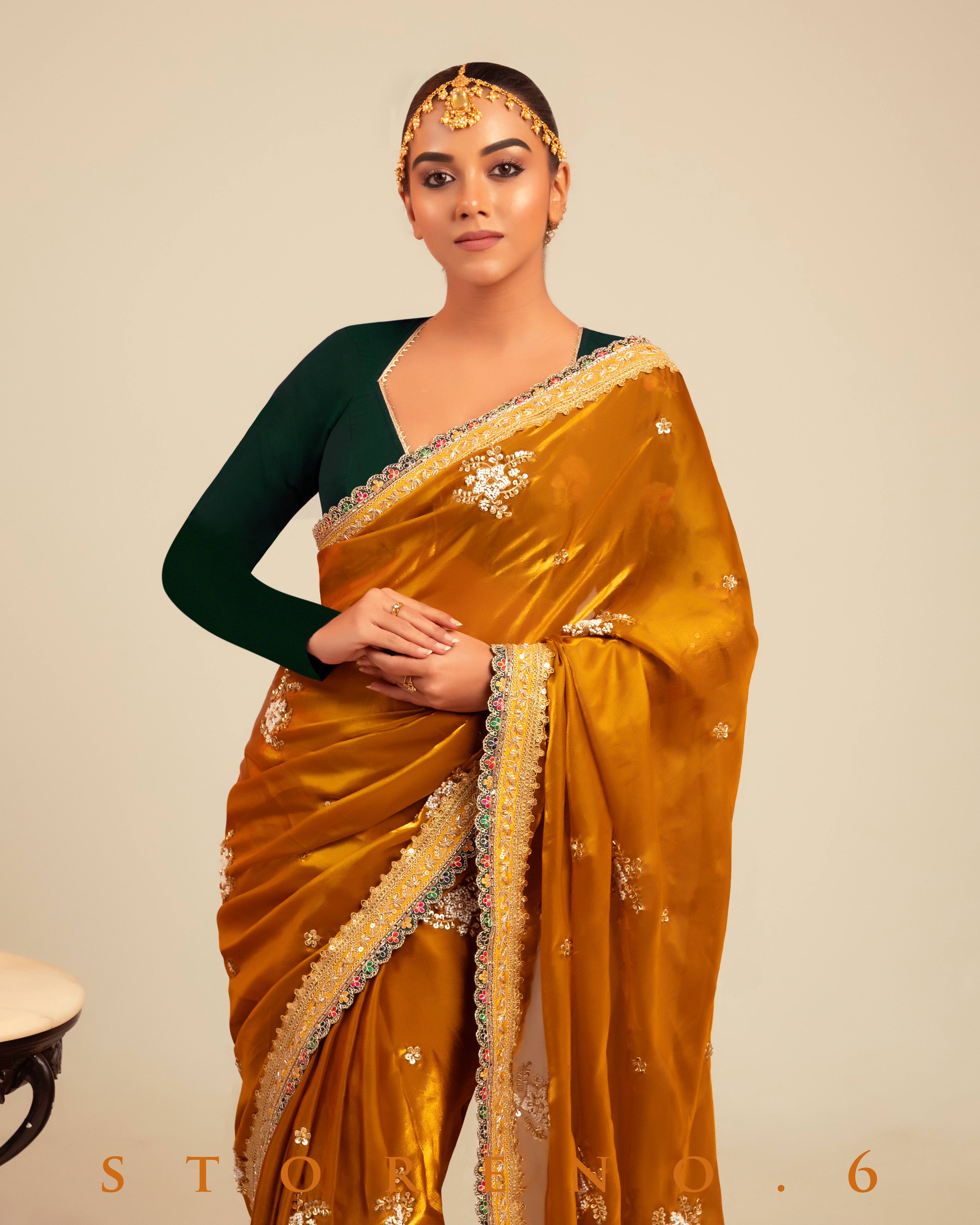 EXOTIC EMPRESS SAREE WITH FOREST CHARM BLOUSE