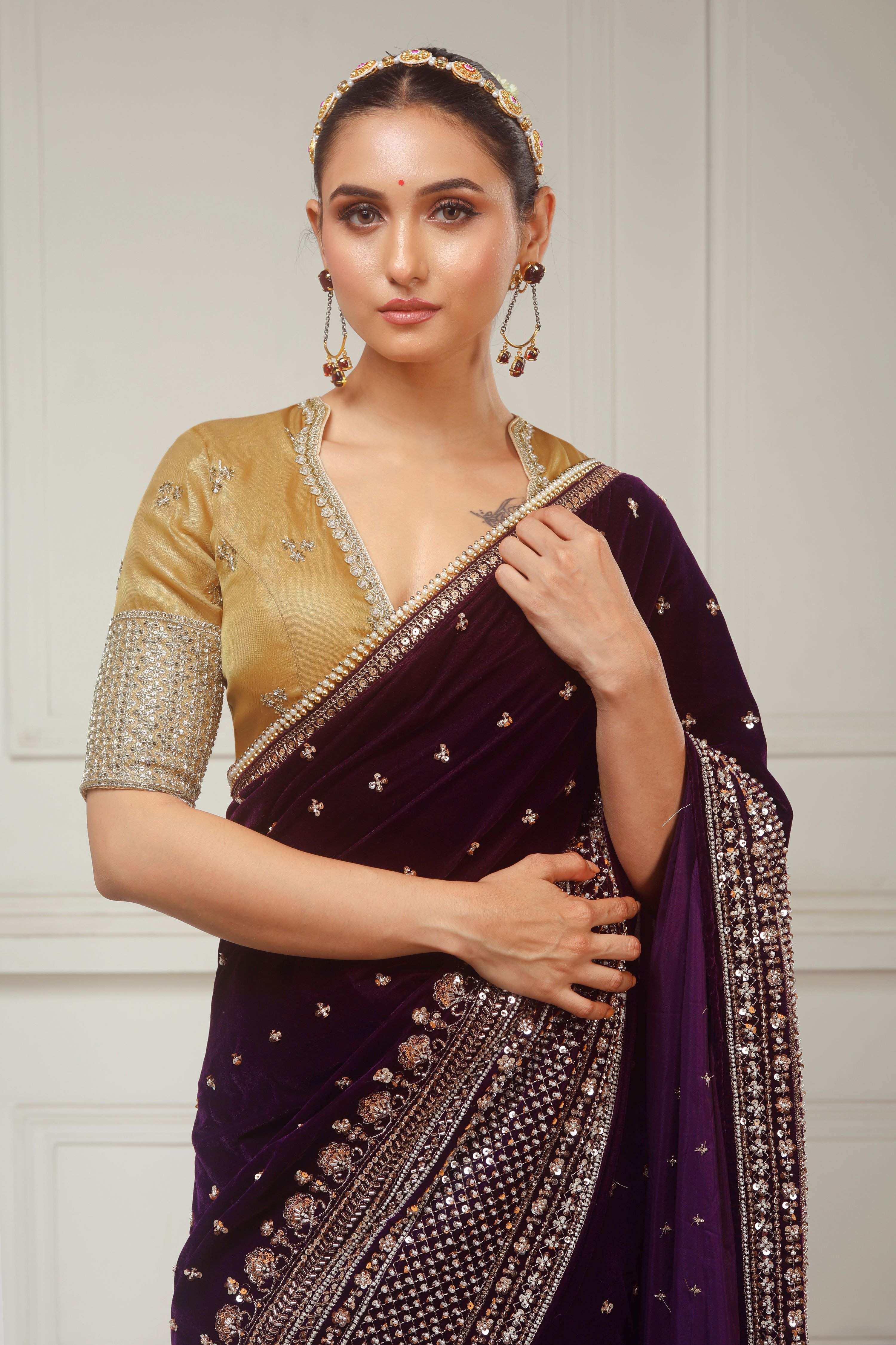 GLAM GRANDEUR SAREE WITH RADIANT FANTASY BLOUSE