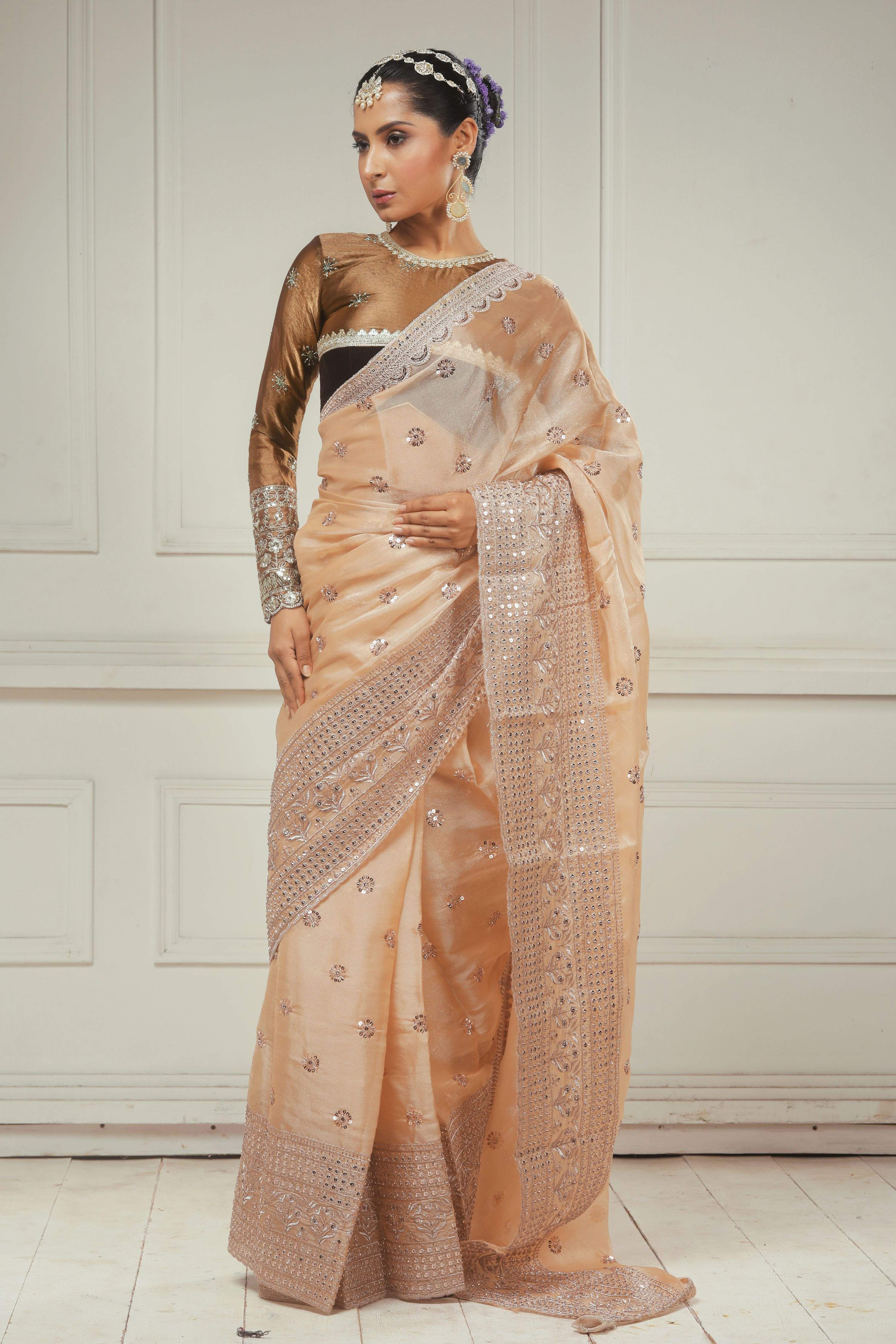 OLD GOLD POETRY SAREE