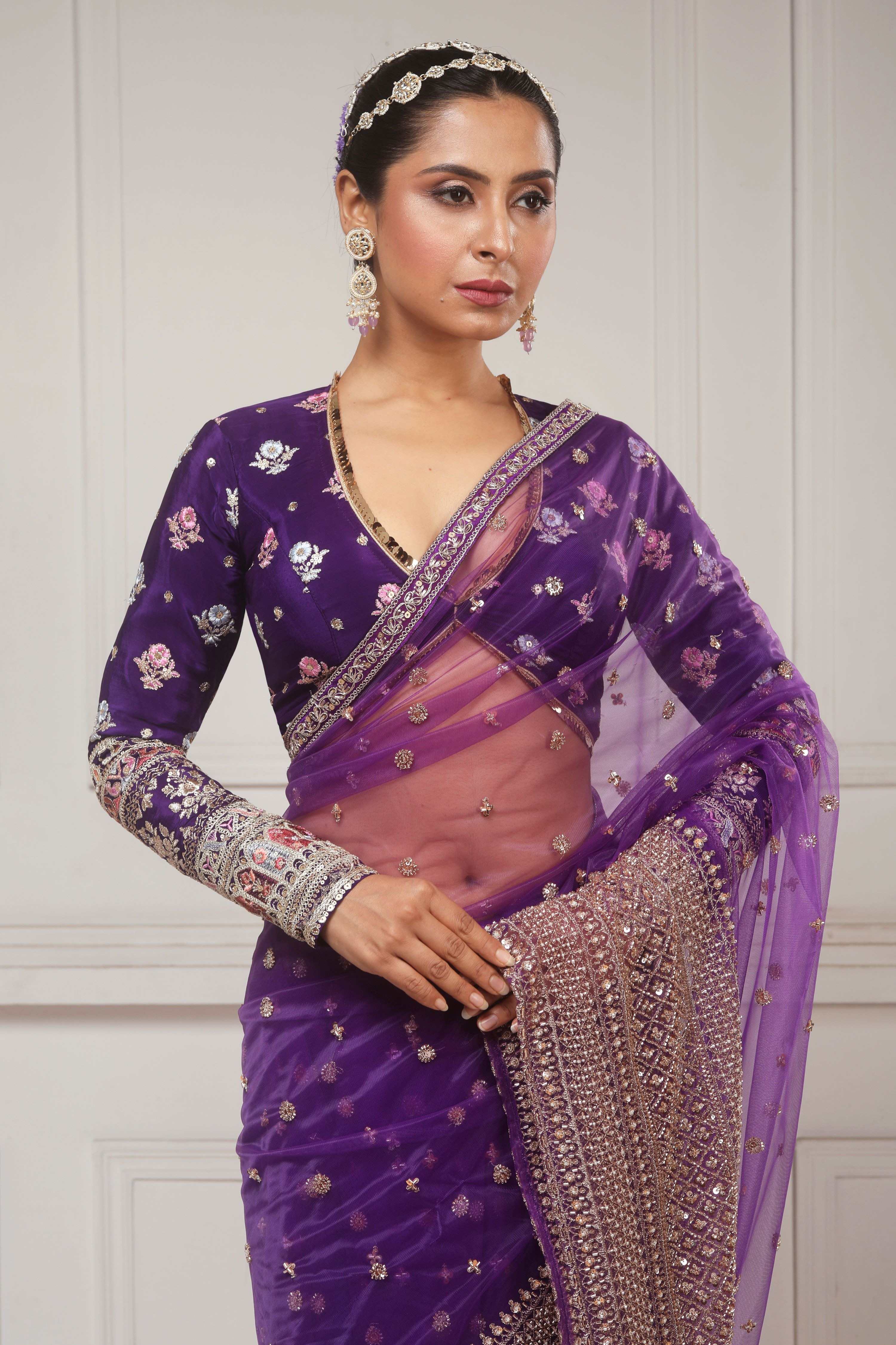 MAJESTIC CHANDELIER SAREE WITH JEWEL JUBILEE BLOUSE