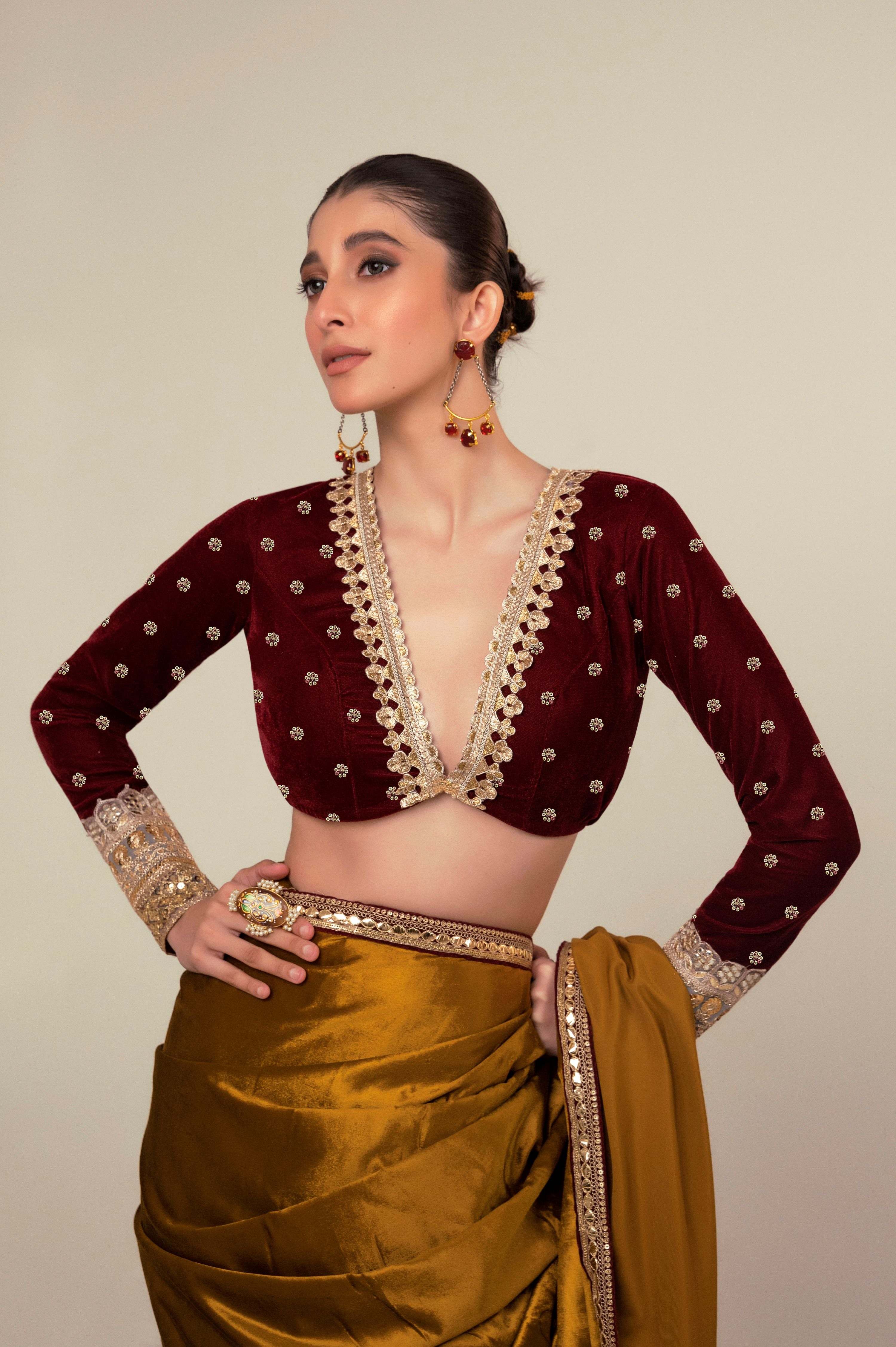 OXBLOOD OBSESSION BLOUSE