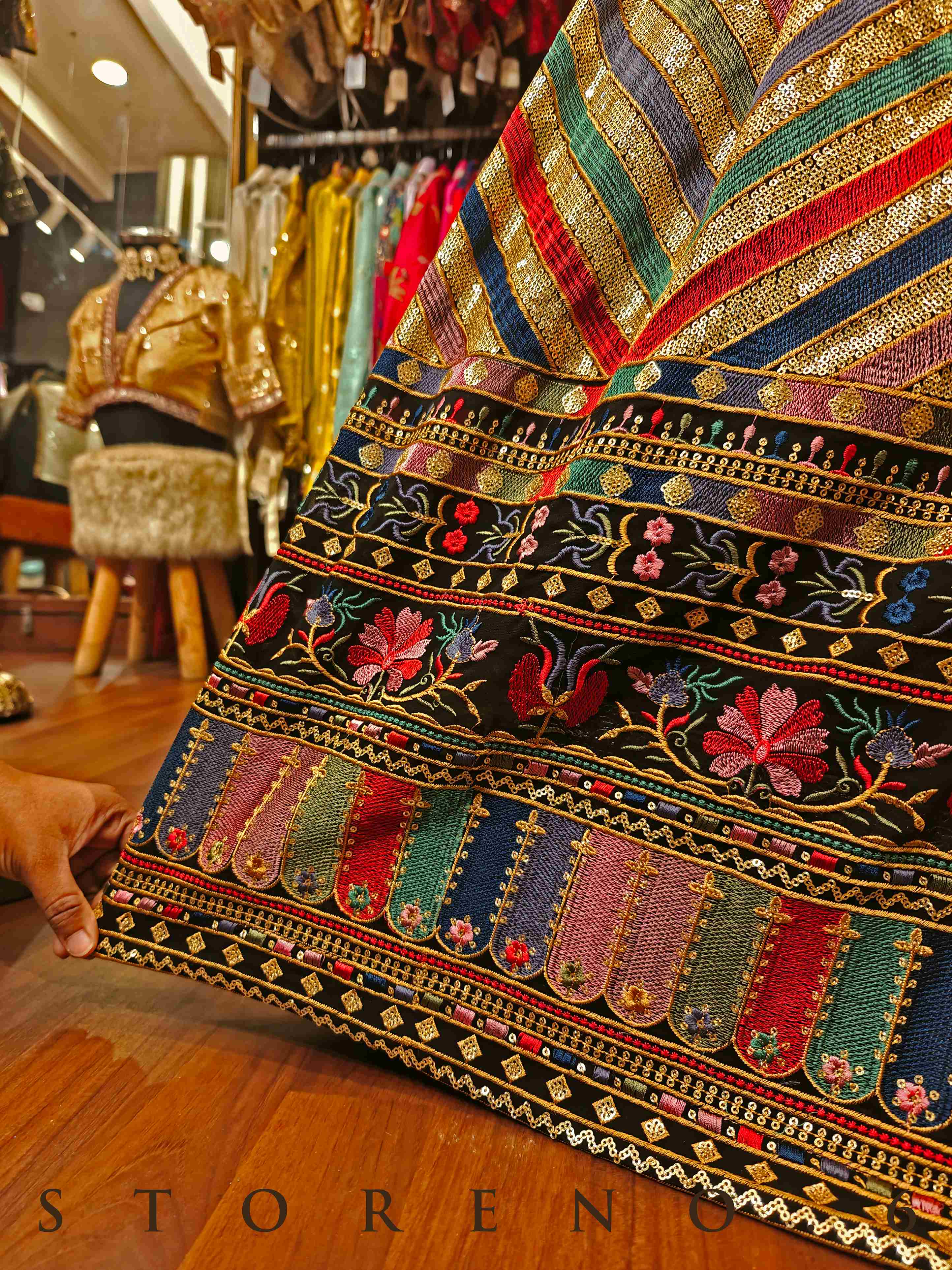 BEBAAK LEHENGA SKIRT WITH STITCHED BLOUSE(WITH CANCAN)
