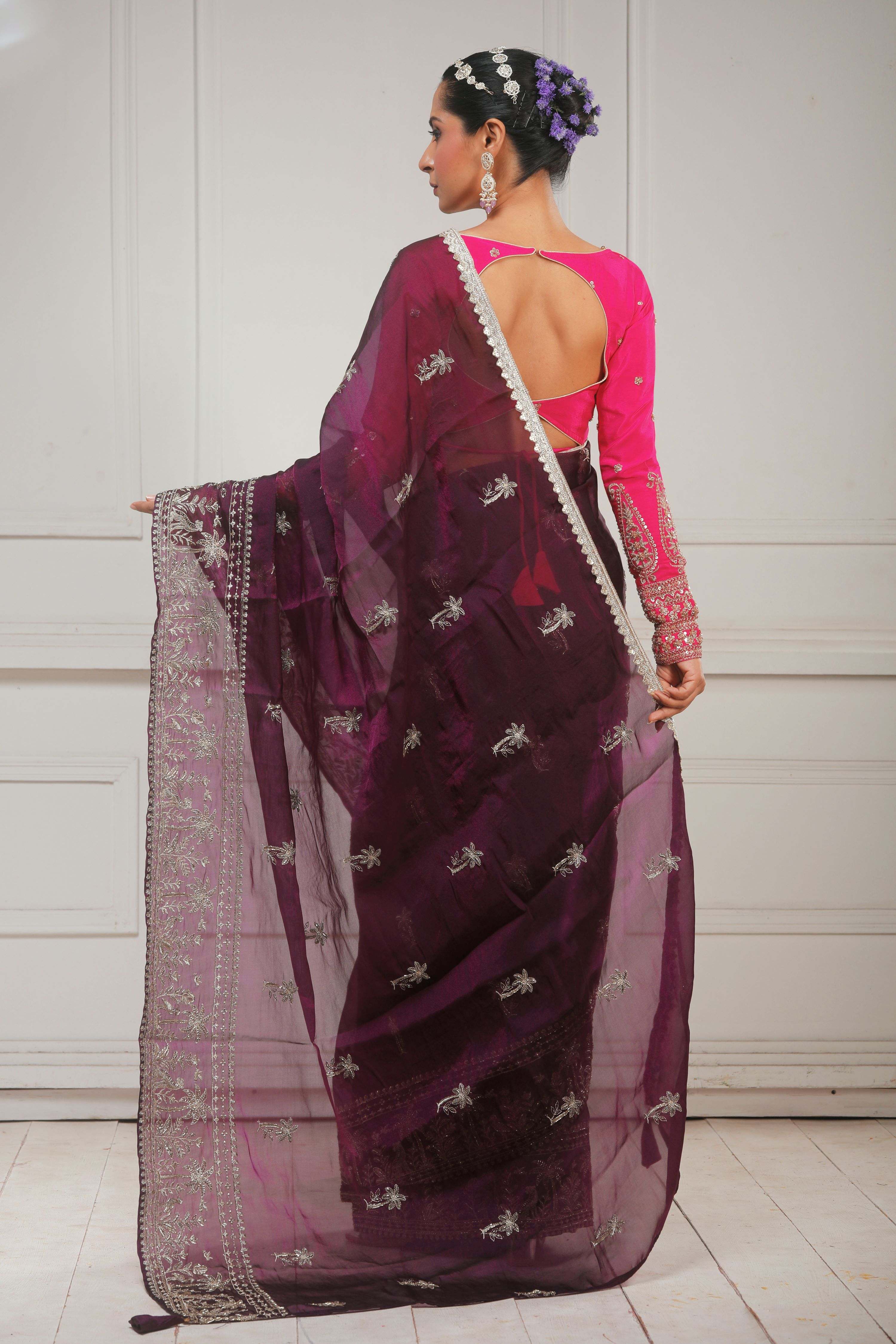 CRANBERRY CRUSH SAREE