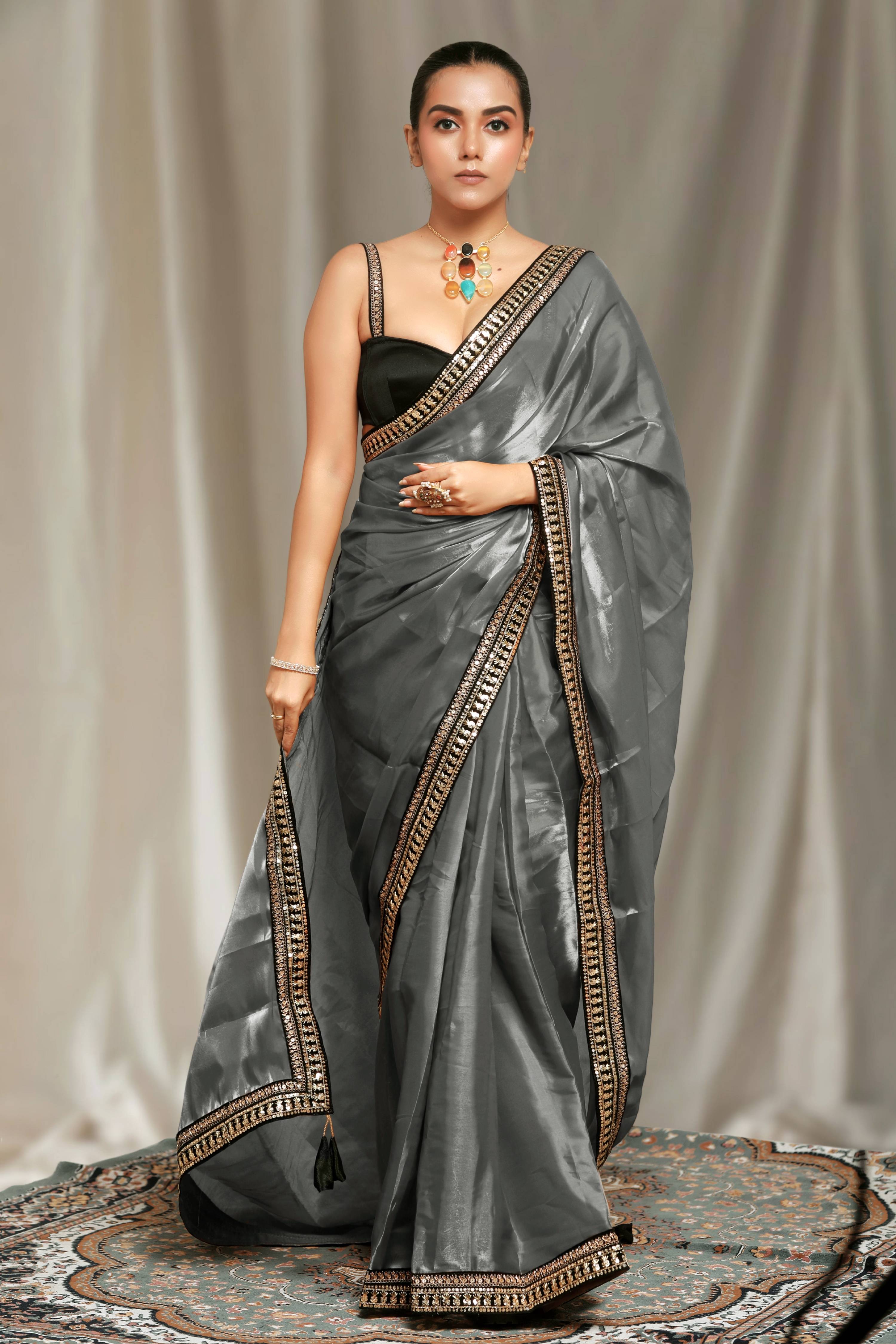 MOONLIT MYSTERY SAREE WITH BALLROOM BELLE BLOUSE