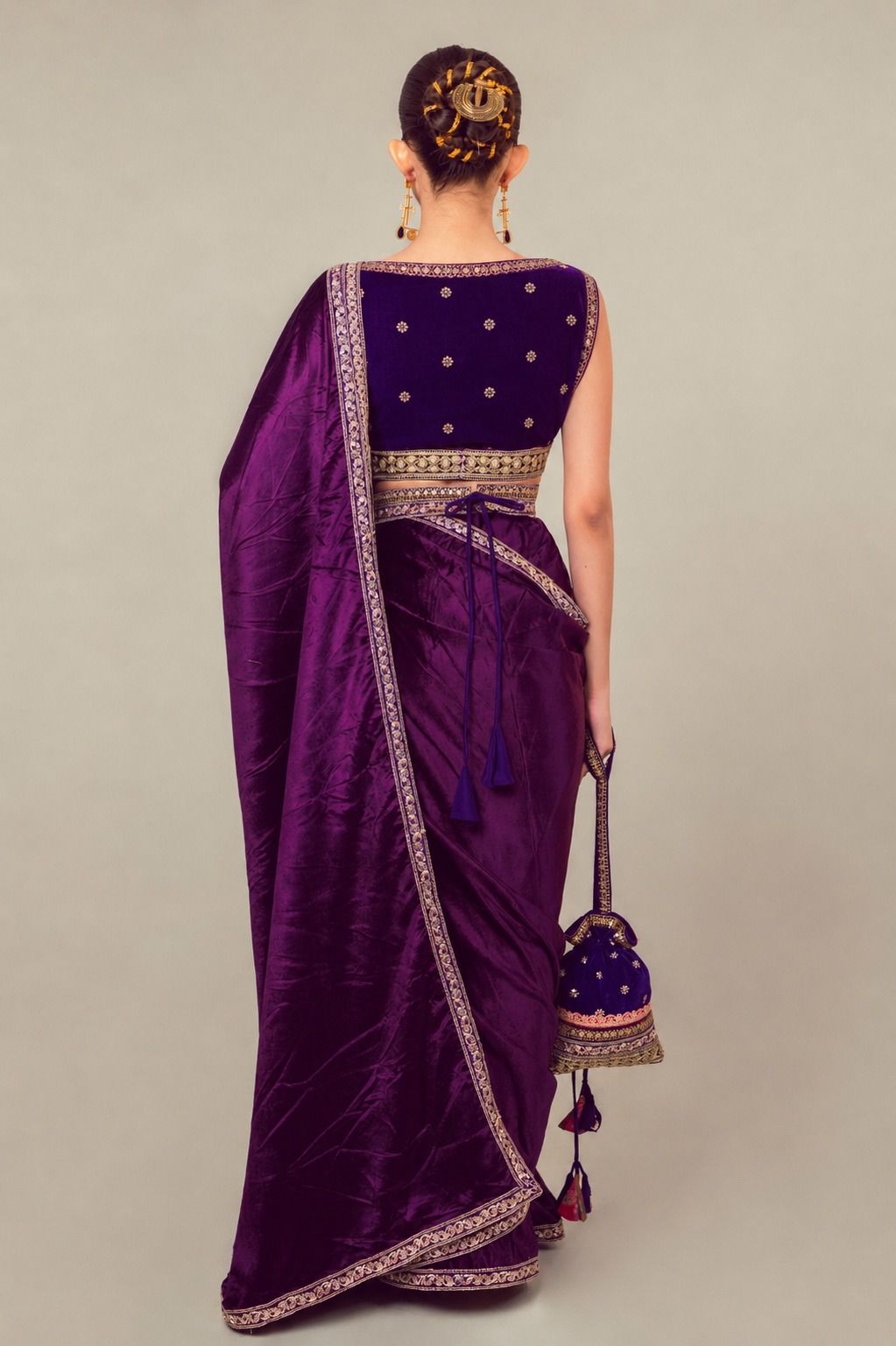 POP PALETTE SAREE WITH BERRY BLOOM BLOUSE