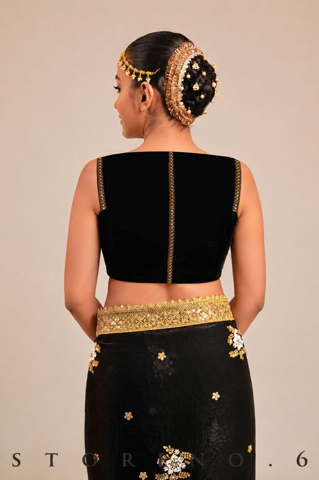 MIDNIGHT MIRACLE SAREE WITH DUSK DIVA BLOUSE