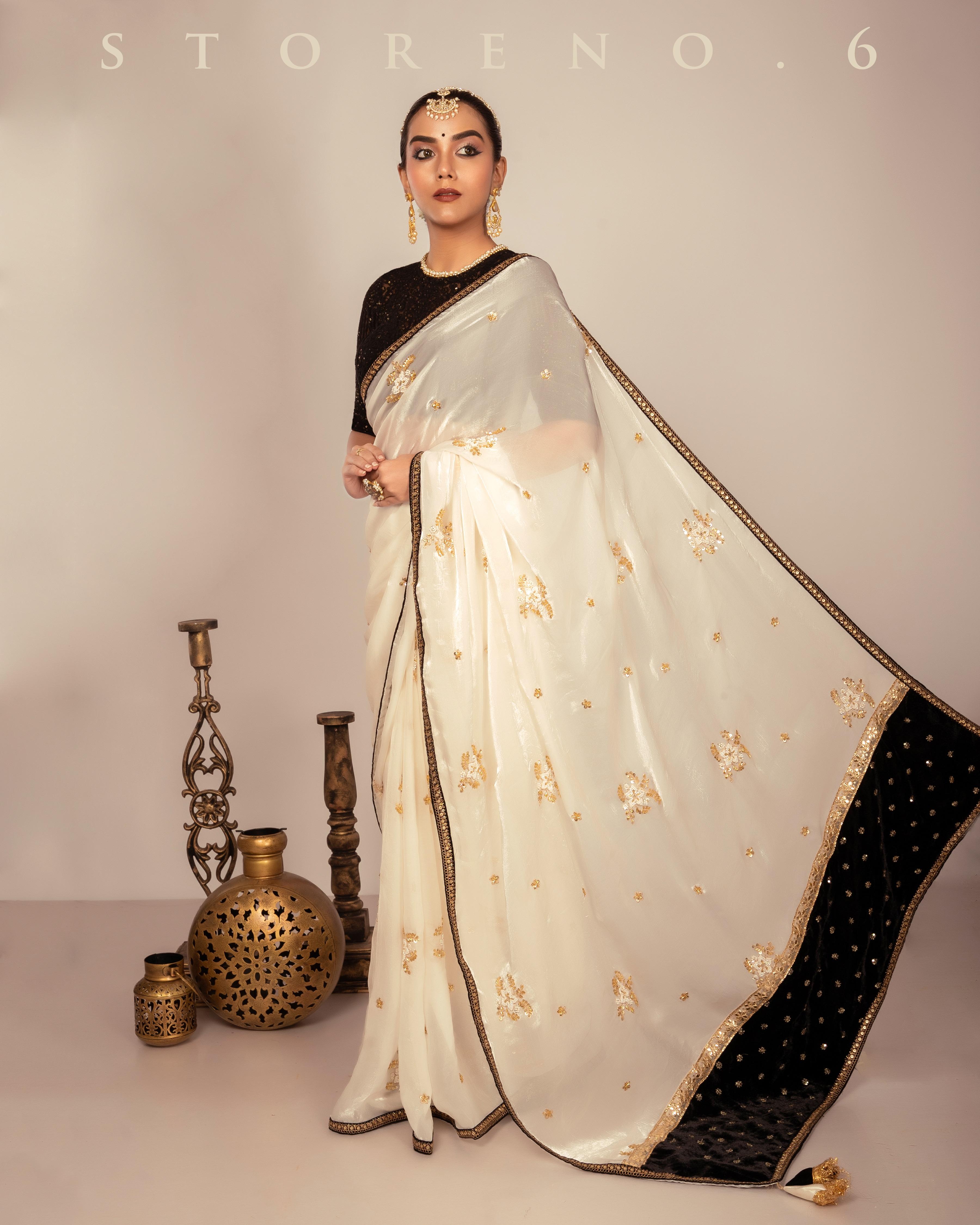 STELLAR SPLENDOR SAREE WITH DELUXE DESIRE BLOUSE