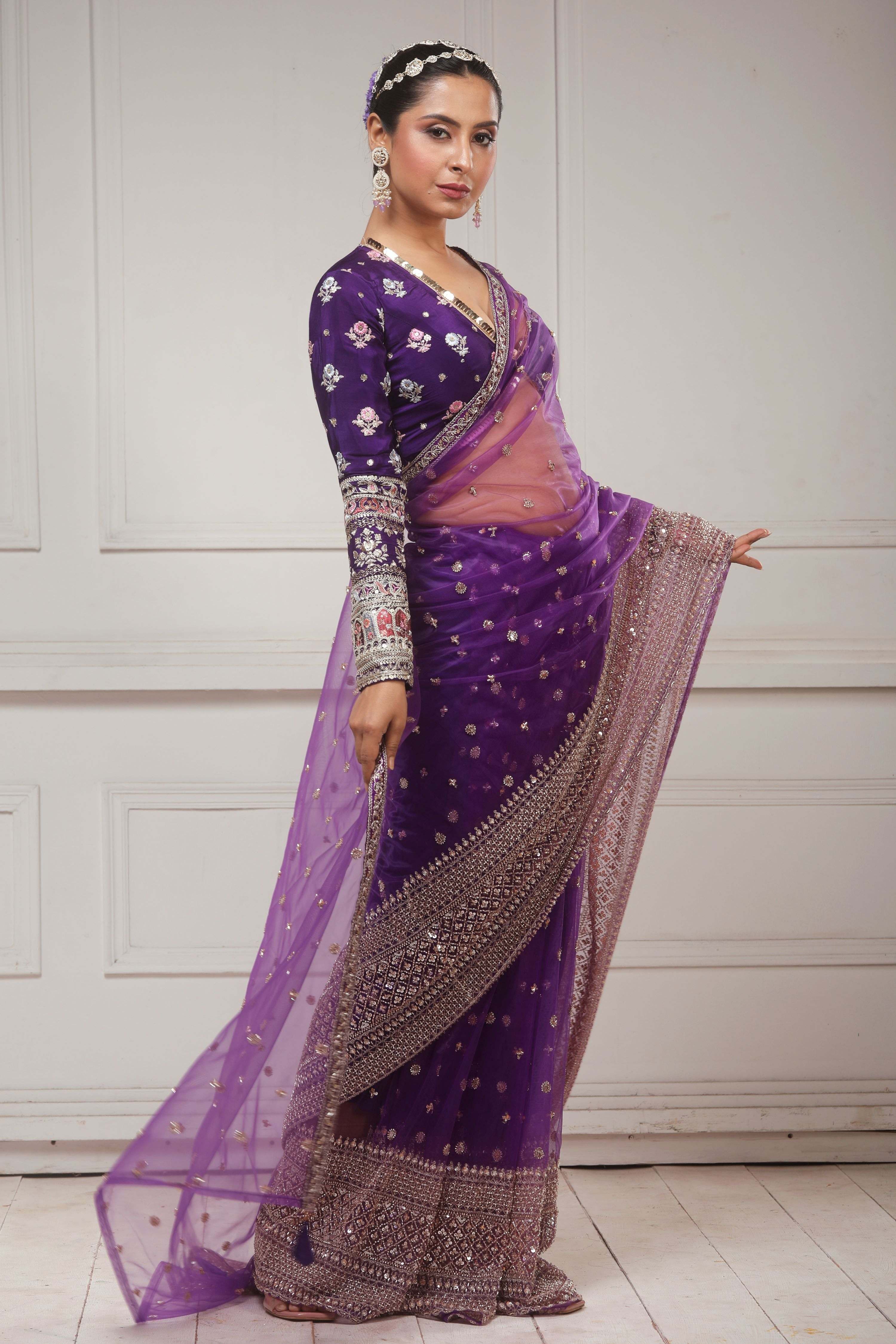 MAJESTIC CHANDELIER SAREE WITH JEWEL JUBILEE BLOUSE