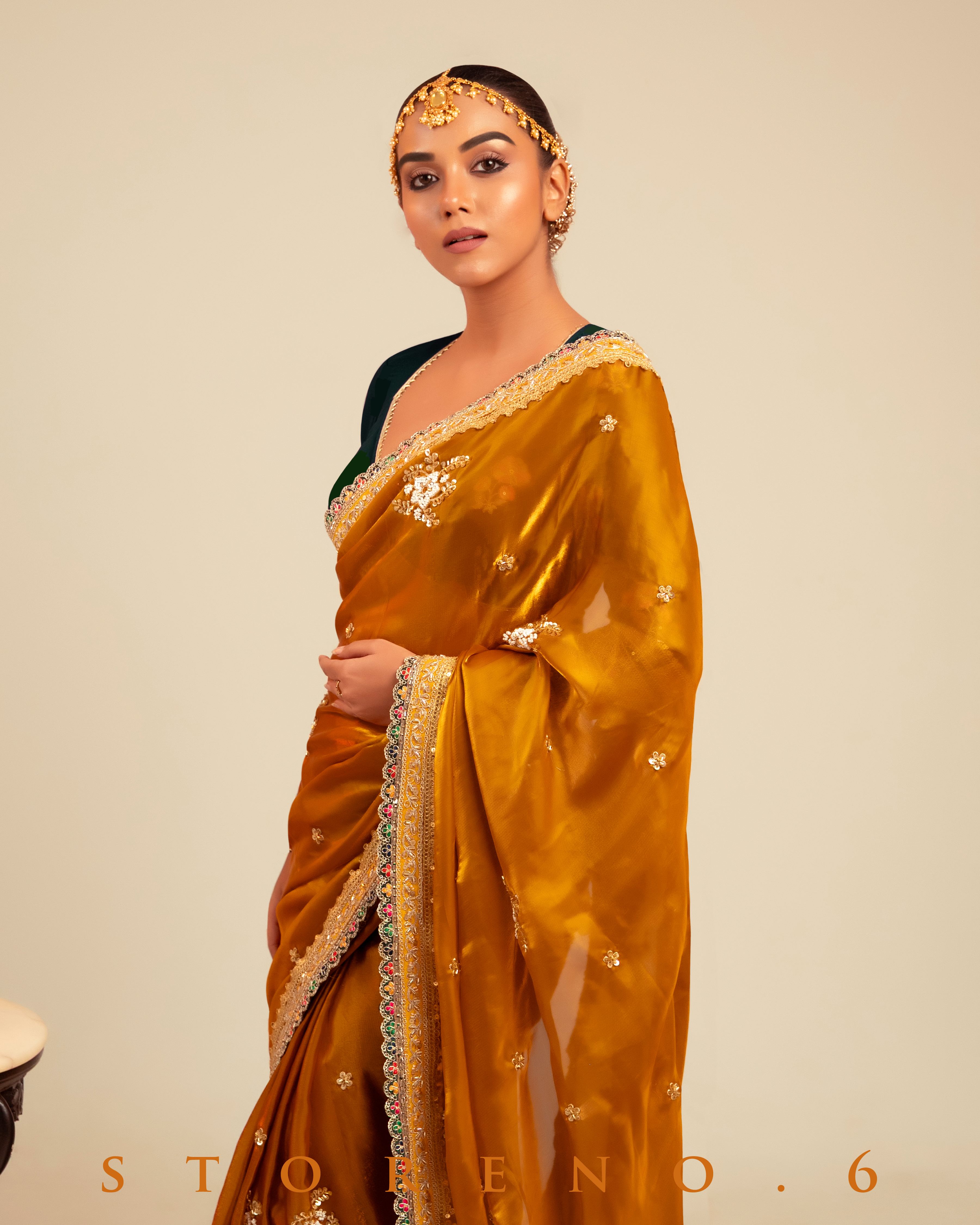 EXOTIC EMPRESS SAREE WITH FOREST CHARM BLOUSE