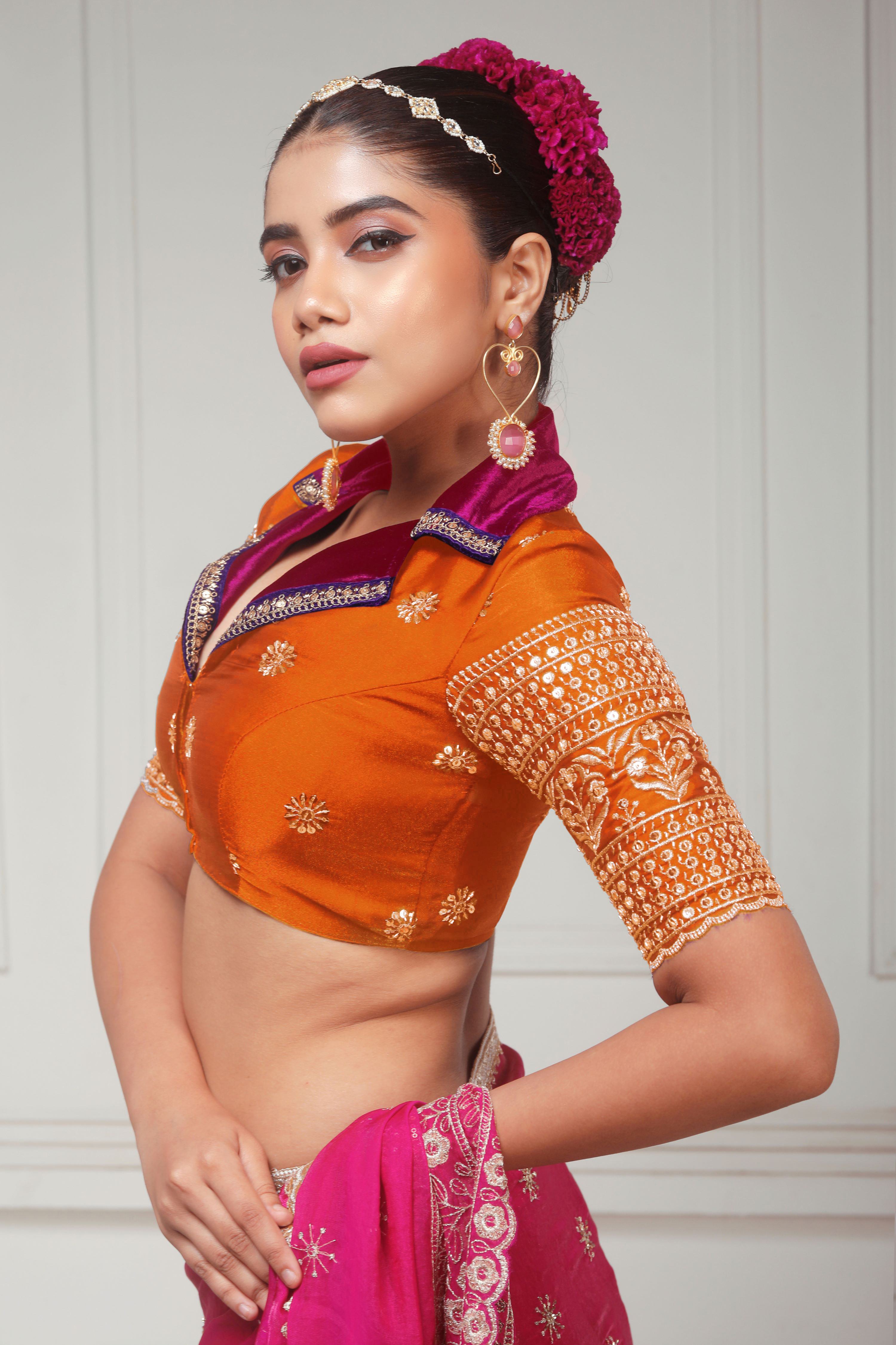 TANGERINE CLASSIC BLOUSE