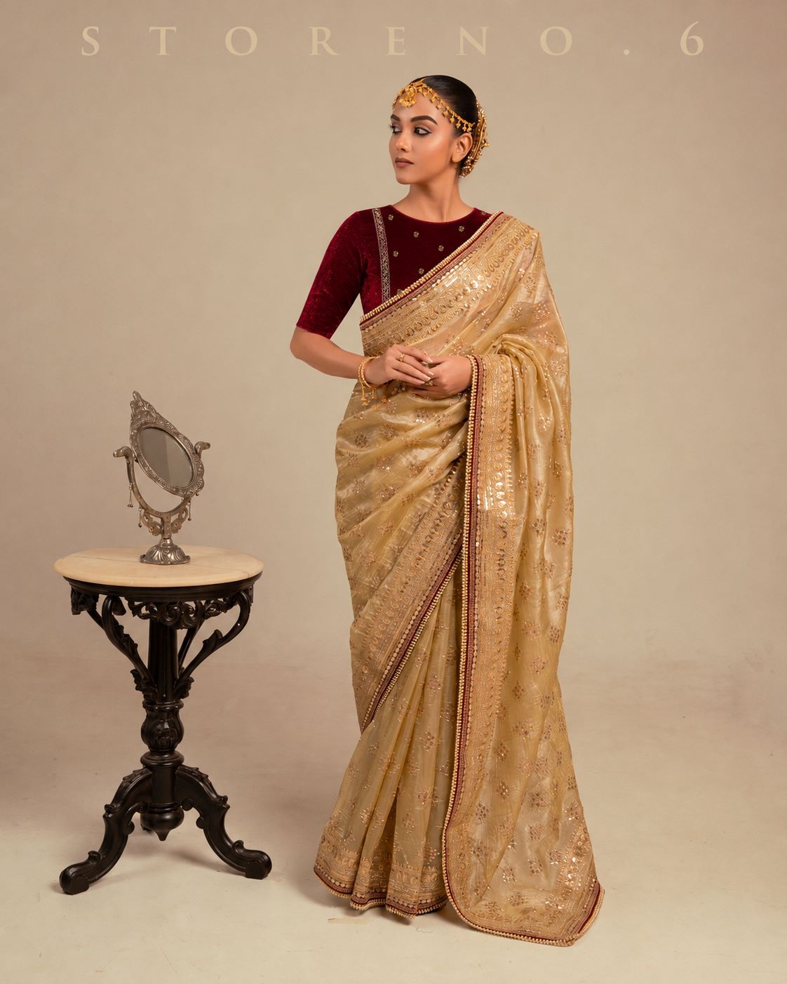 DESERT DELUXE SAREE AND BLOUSE SET