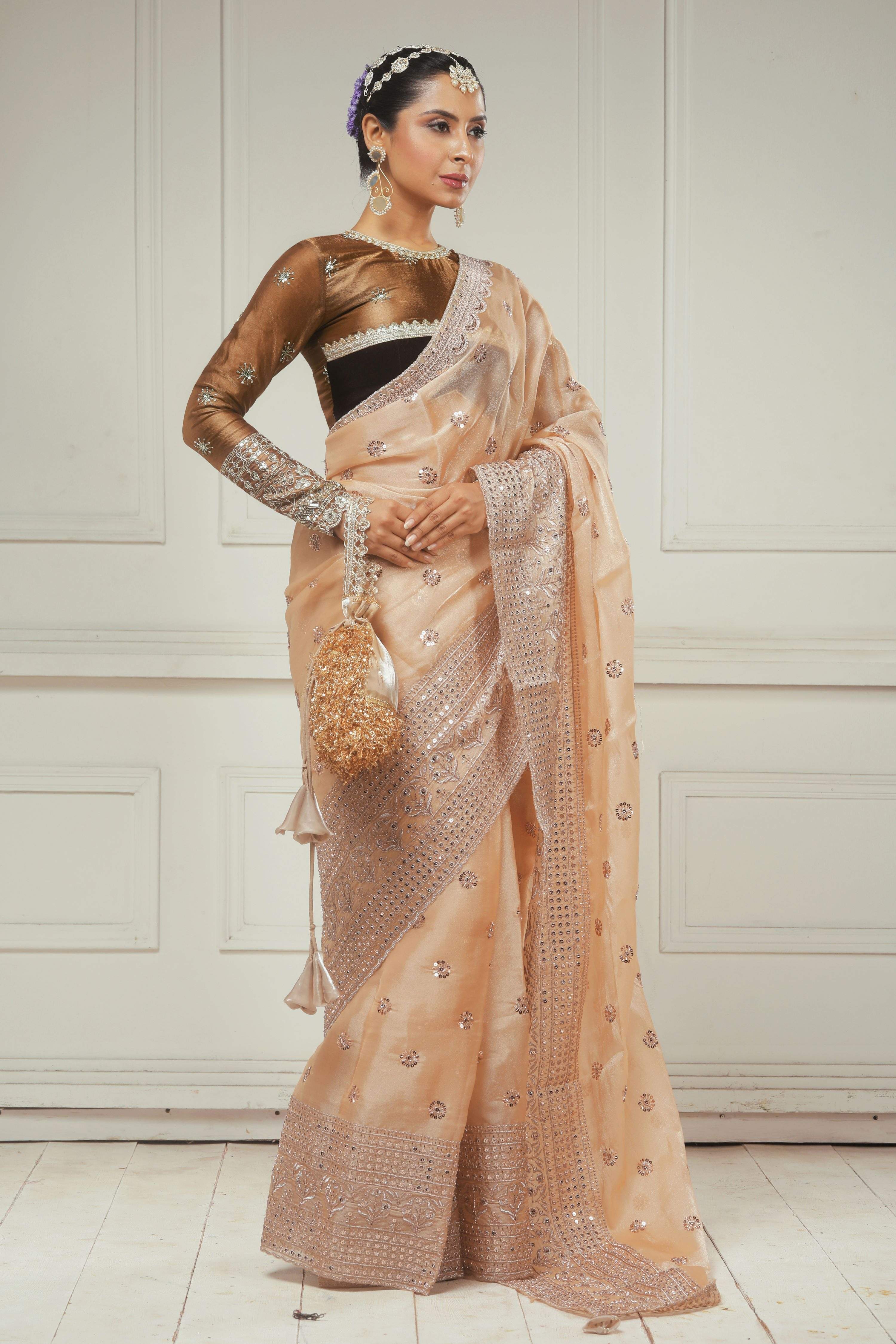 OLD GOLD POETRY SAREE