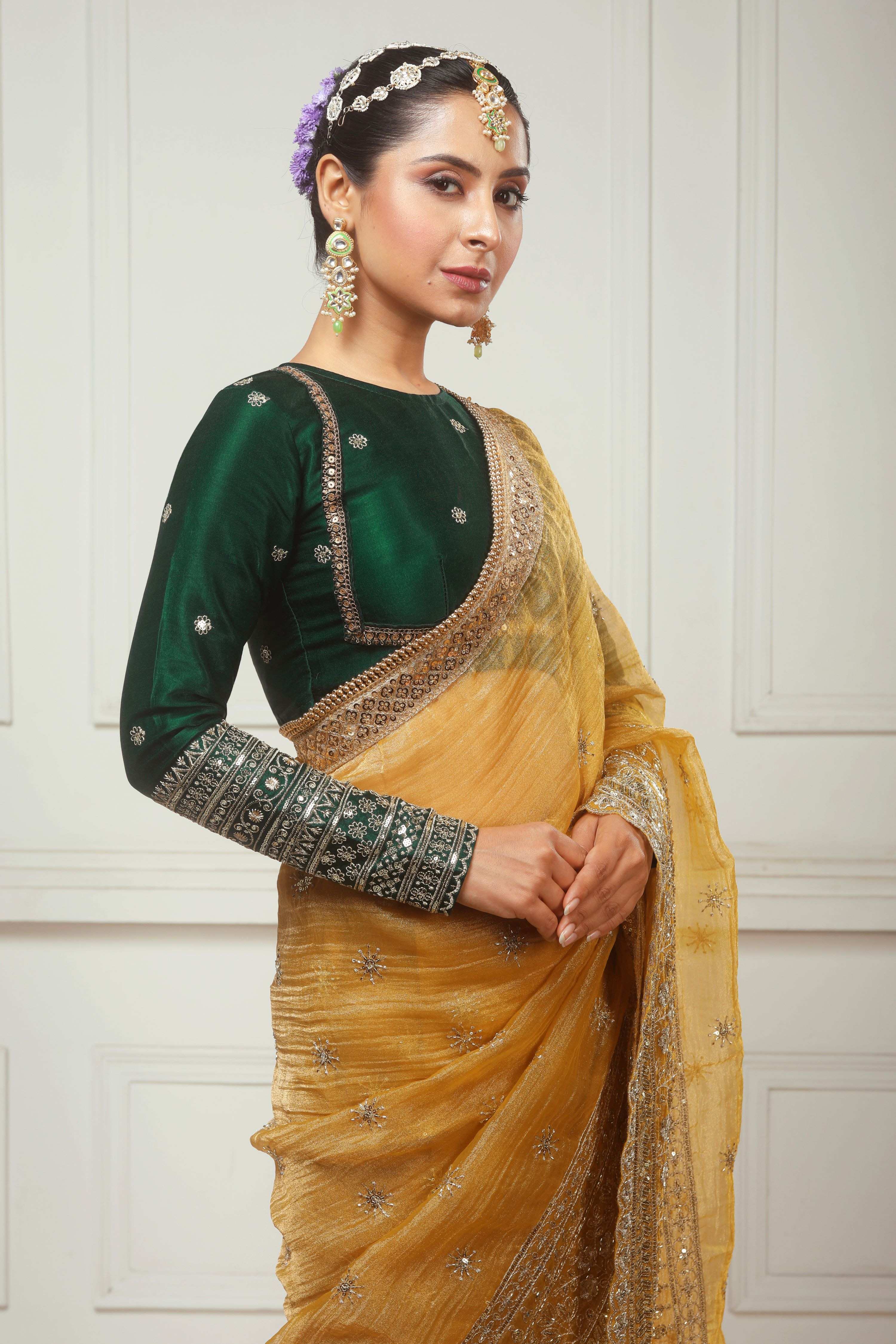 HONEY WILDFLOWER SAREE WITH ACE APPEAL CLASSIC BLOUSE