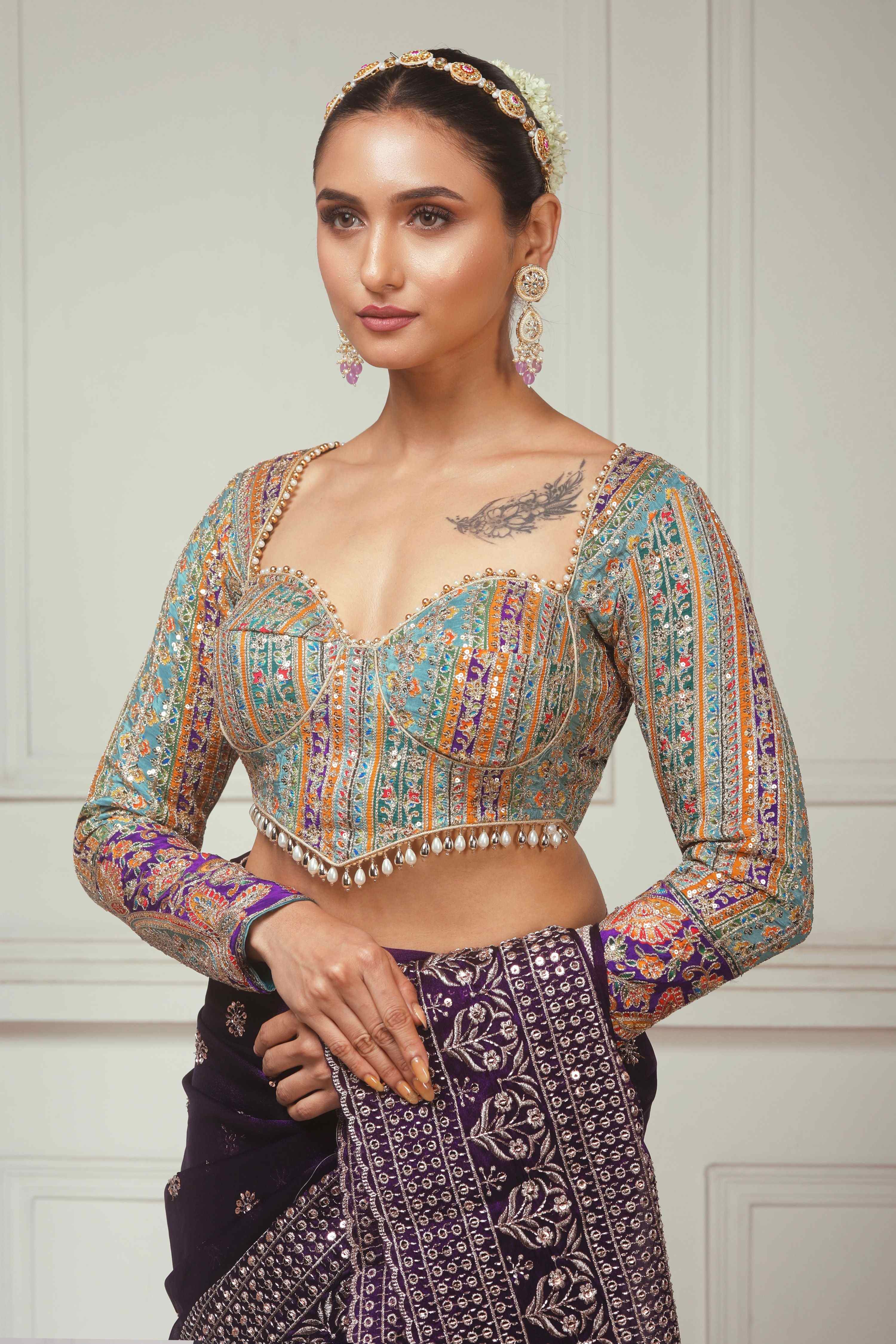 TEAL TEASE BLOUSE