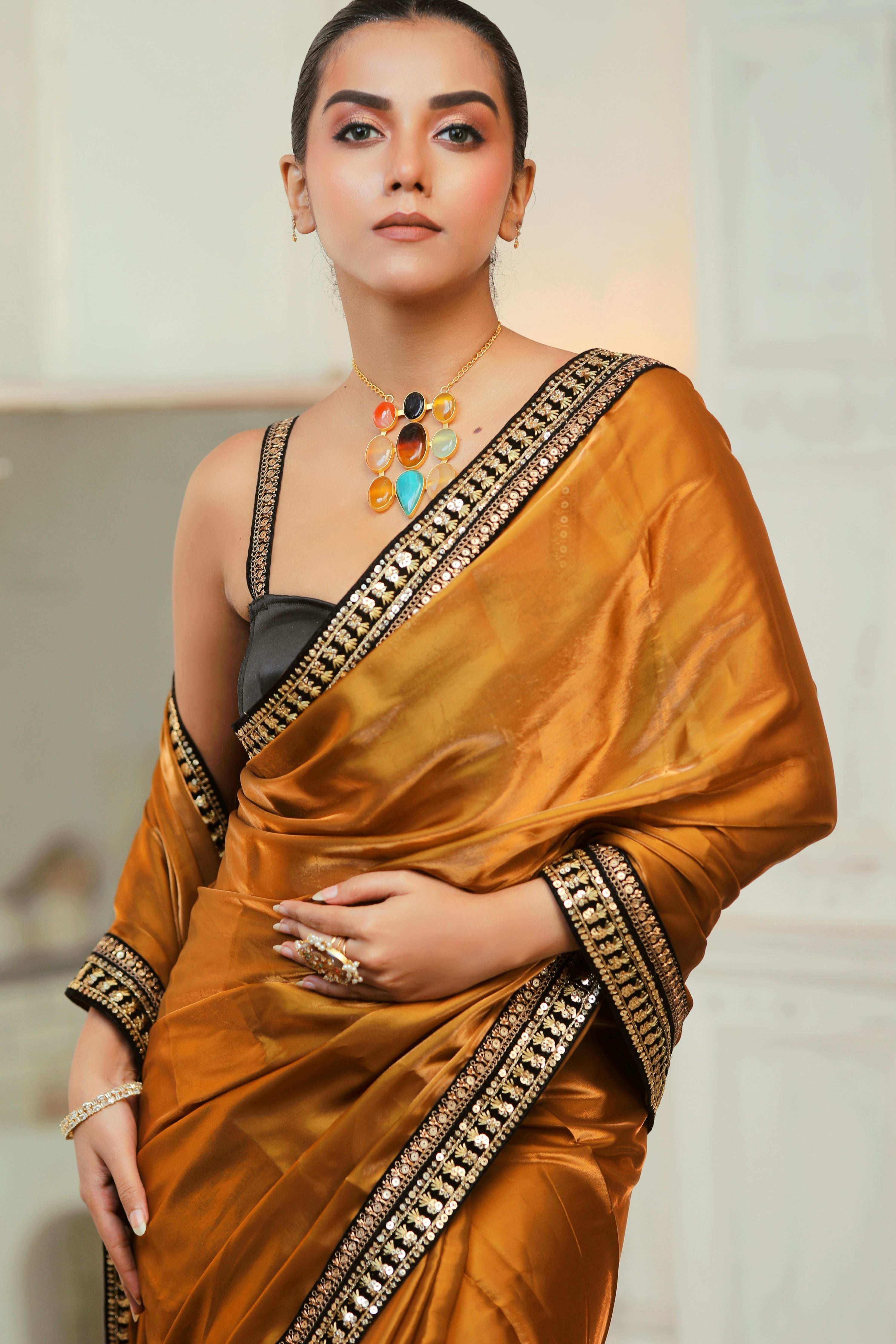 MIDNIGHT MYSTERY SAREE WITH BALLROOM BELLE BLOUSE