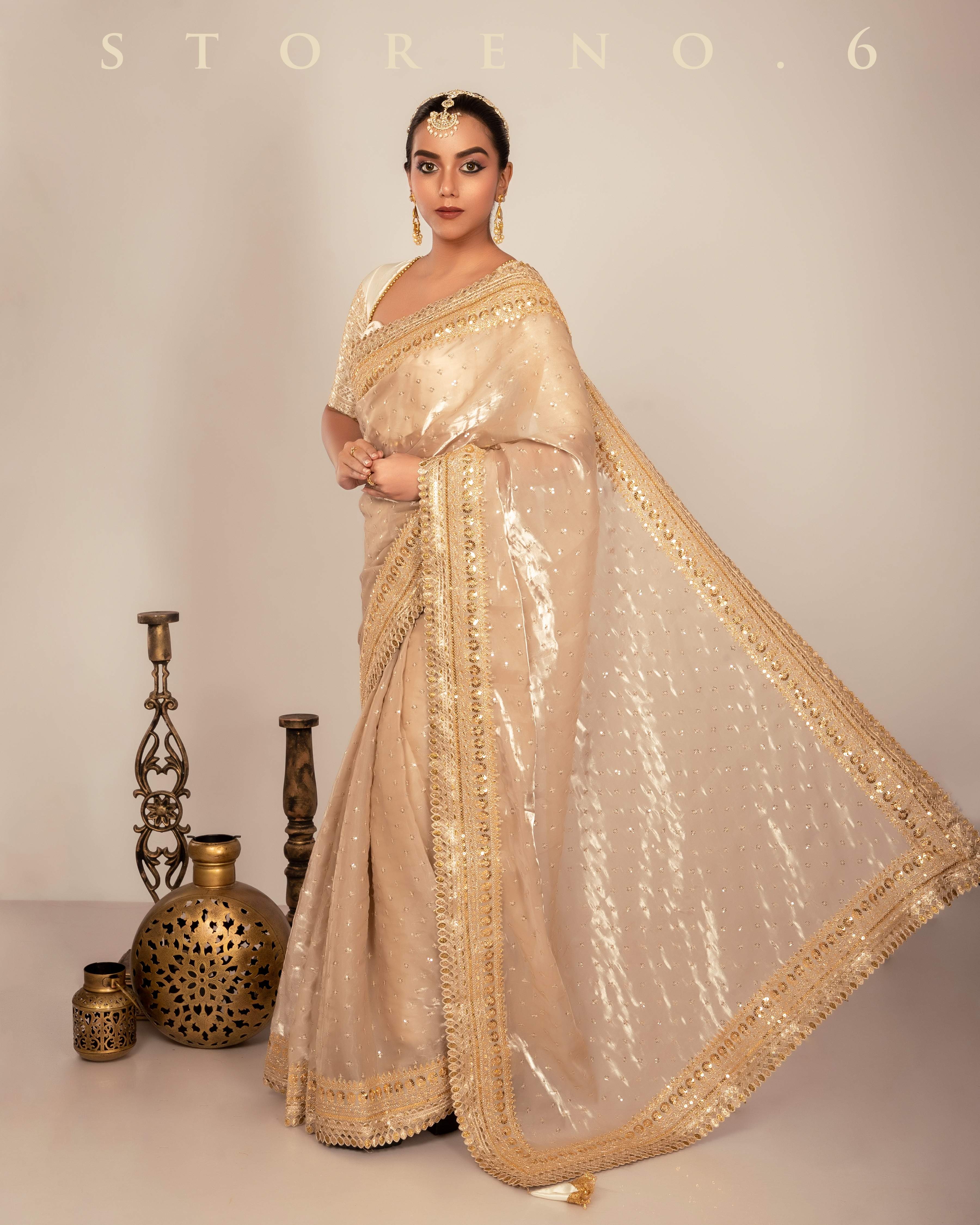 THE STERLING QUEEN SAREE WITH CELESTIAL CHARM BLOUSE