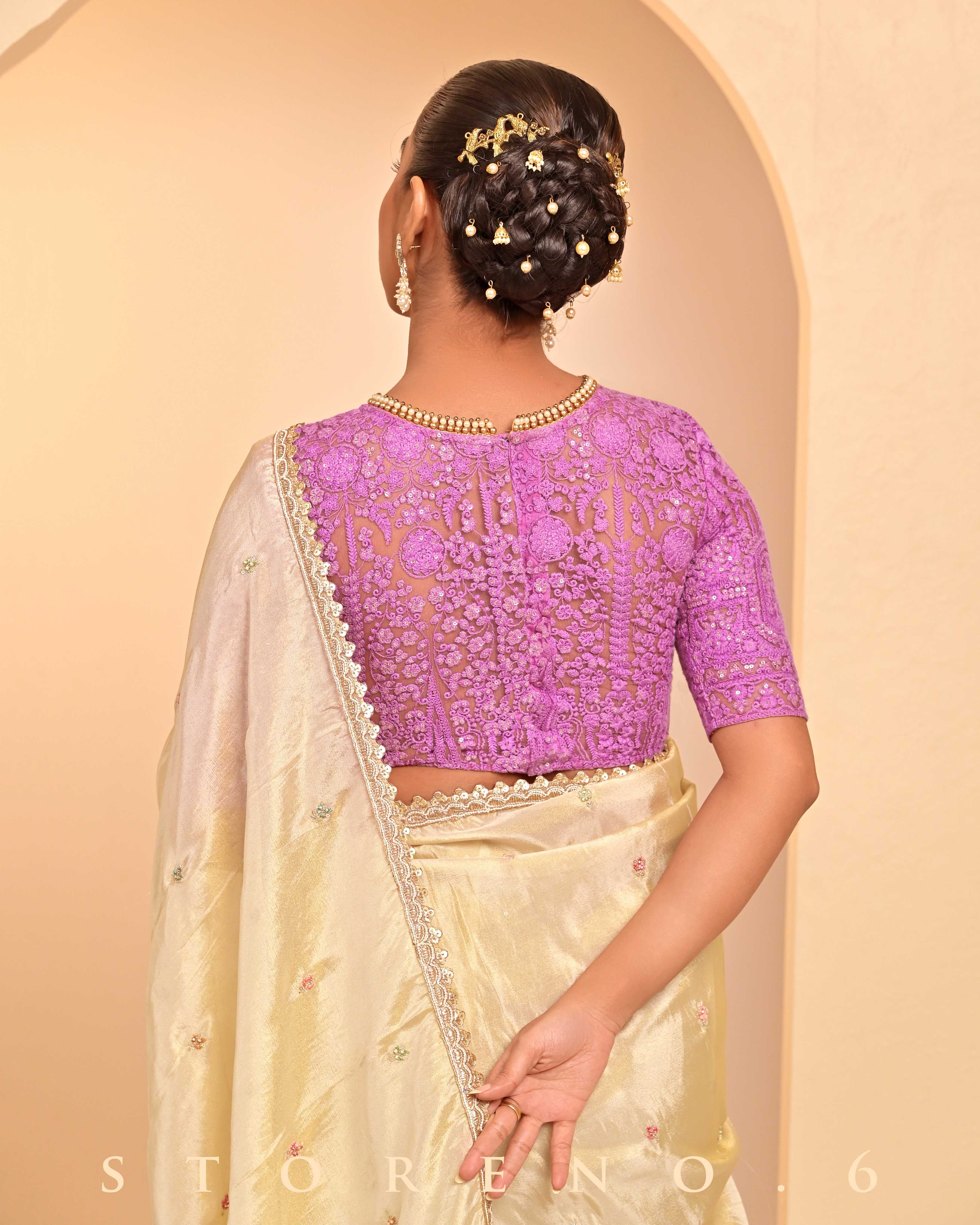 GRACE GLORY SAREE WITH LILAC LULLABY BLOUSE