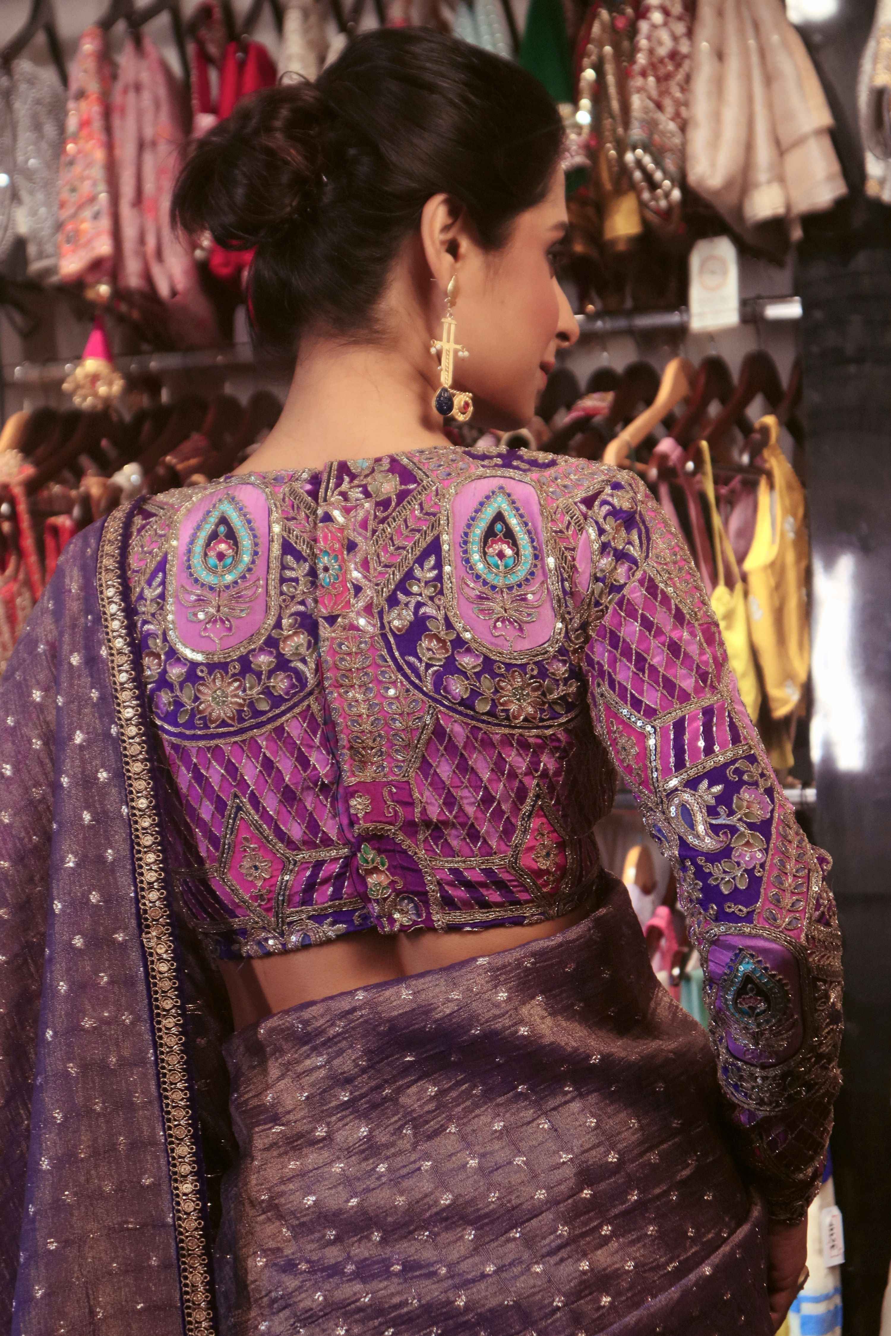 MYSTIC MUSE SAREE WITH AMETHYST AFFAIR BLOUSE