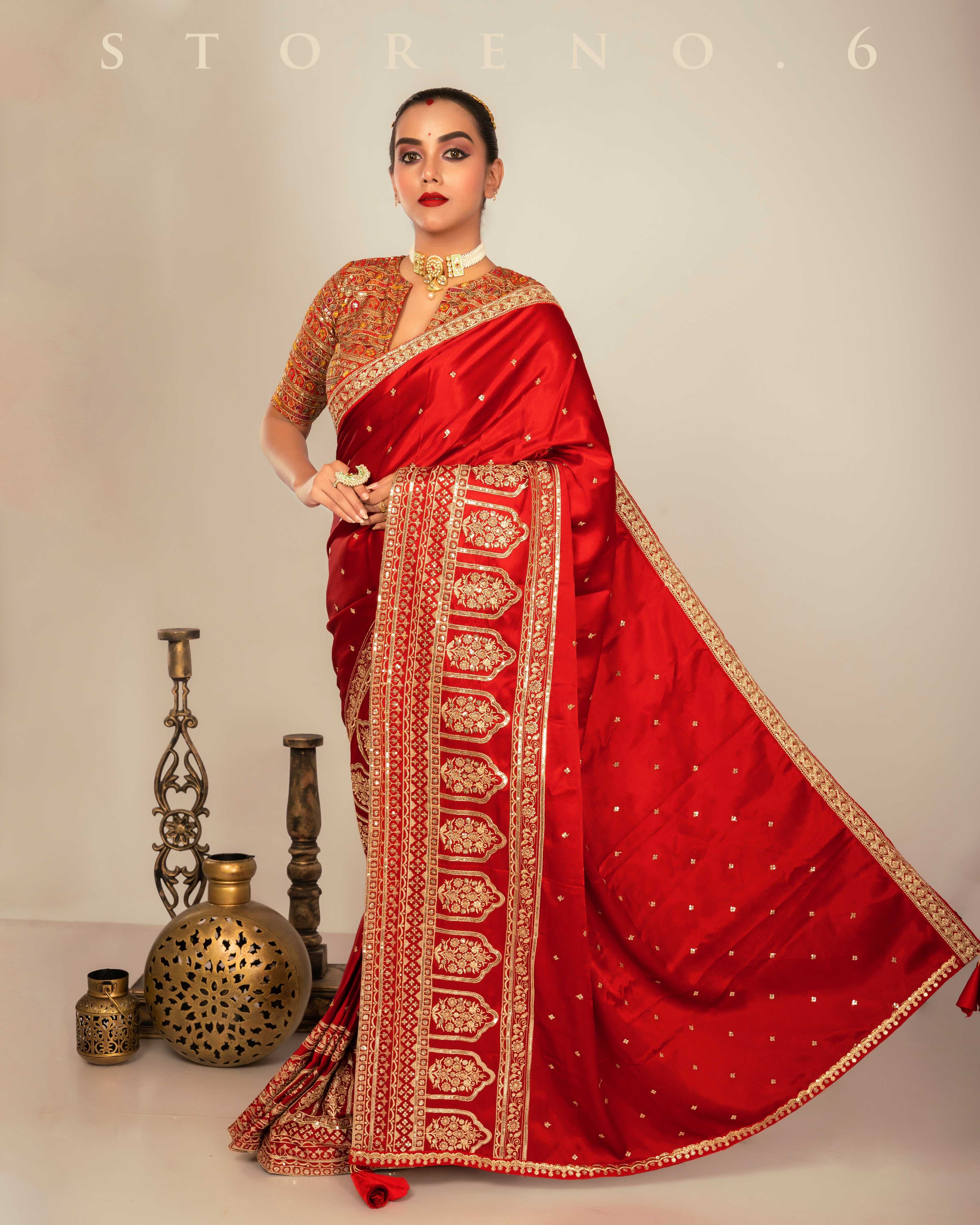 TIMELESS TROUSSEAU SAREE WITH CUPID CHARM BLOUSE