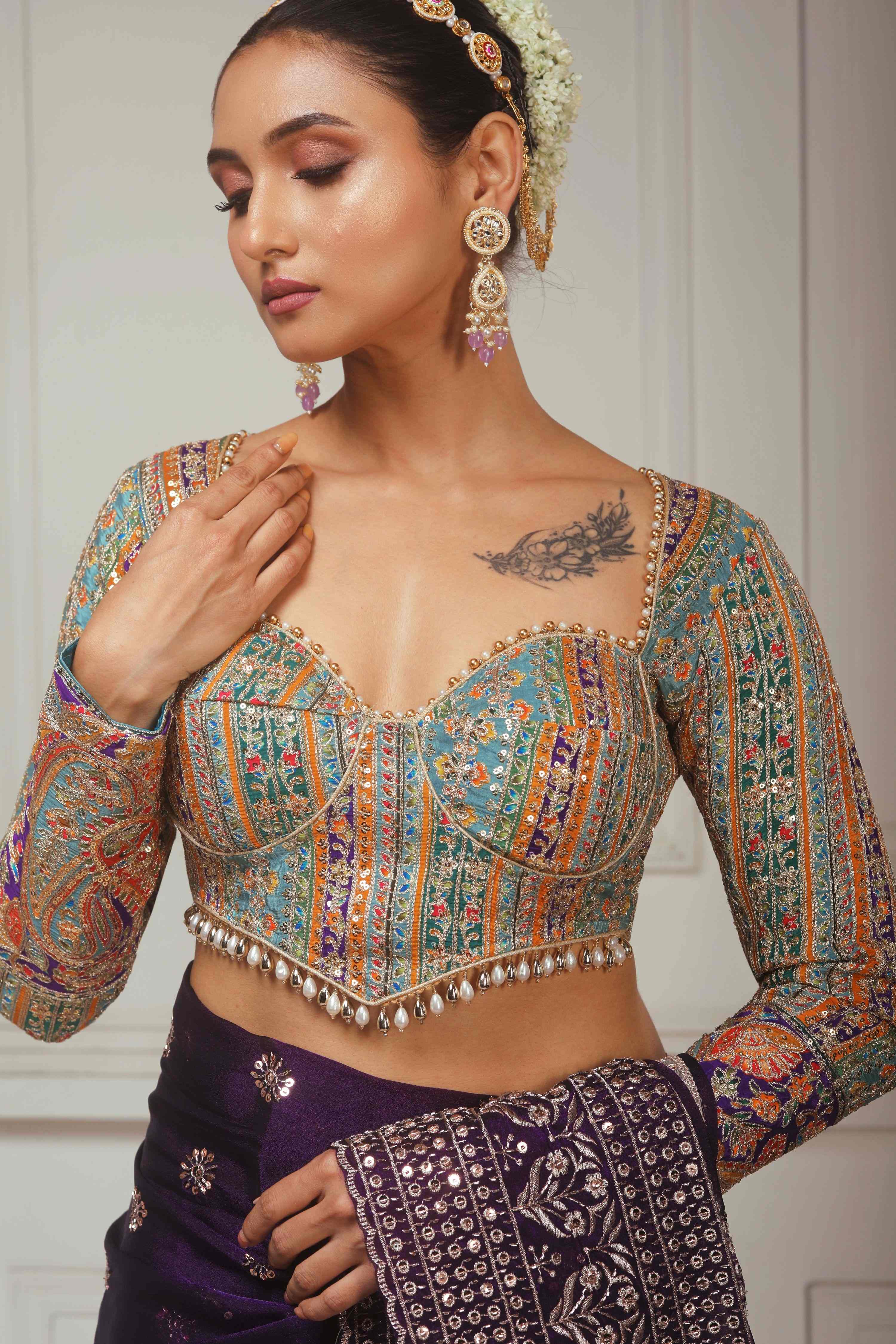 TEAL TEASE BLOUSE