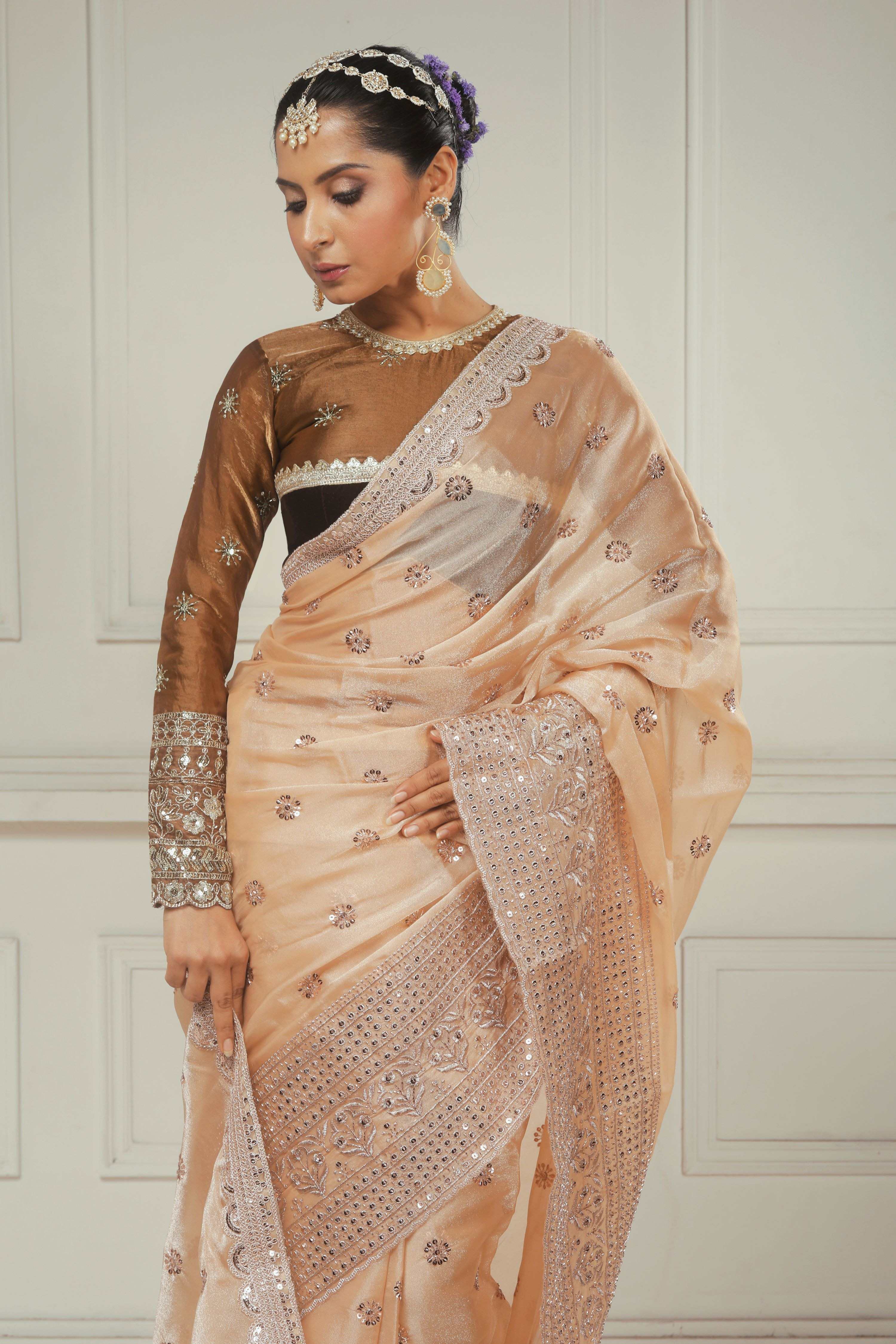 OLD GOLD POETRY SAREE
