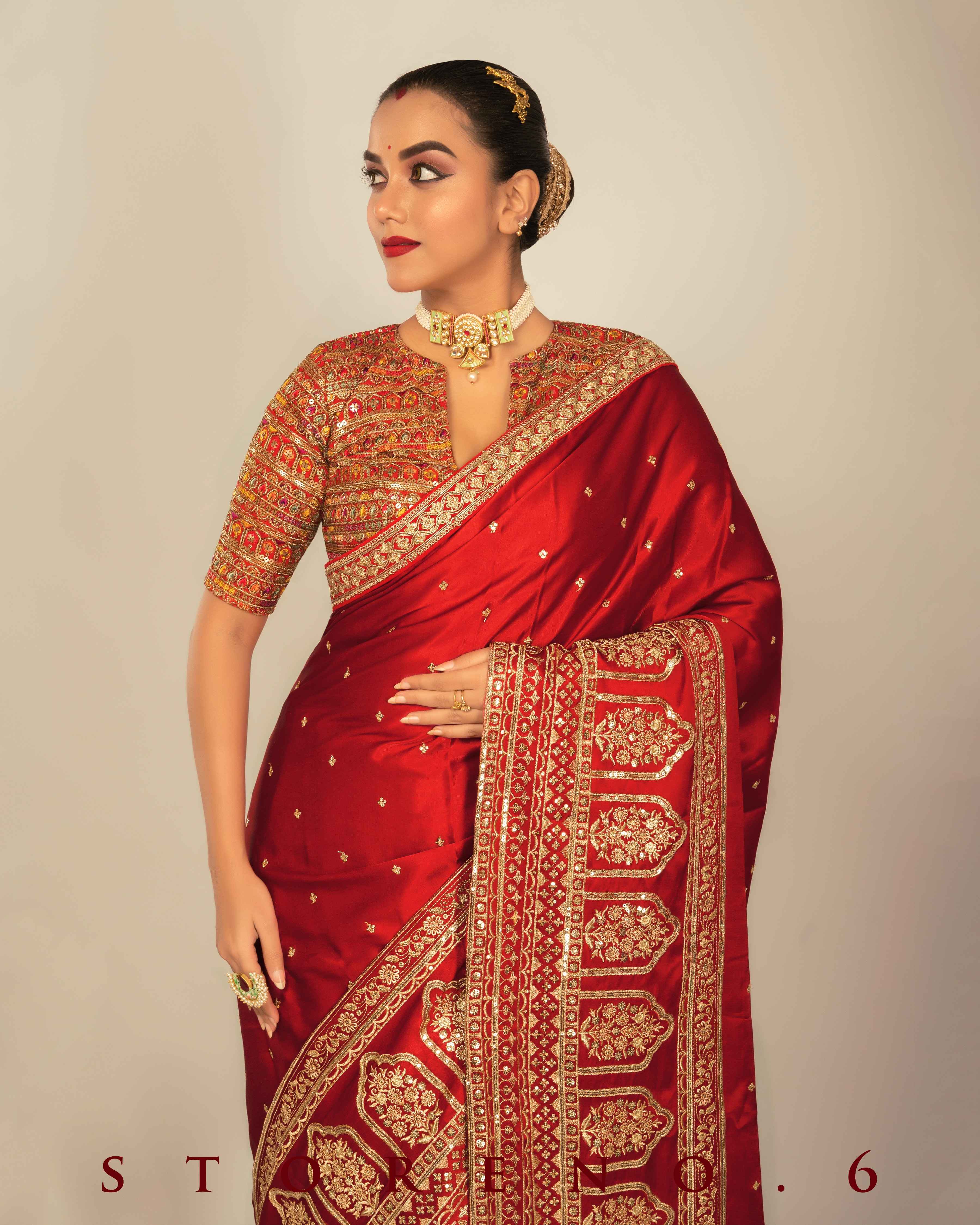 TIMELESS TROUSSEAU SAREE WITH CUPID CHARM BLOUSE